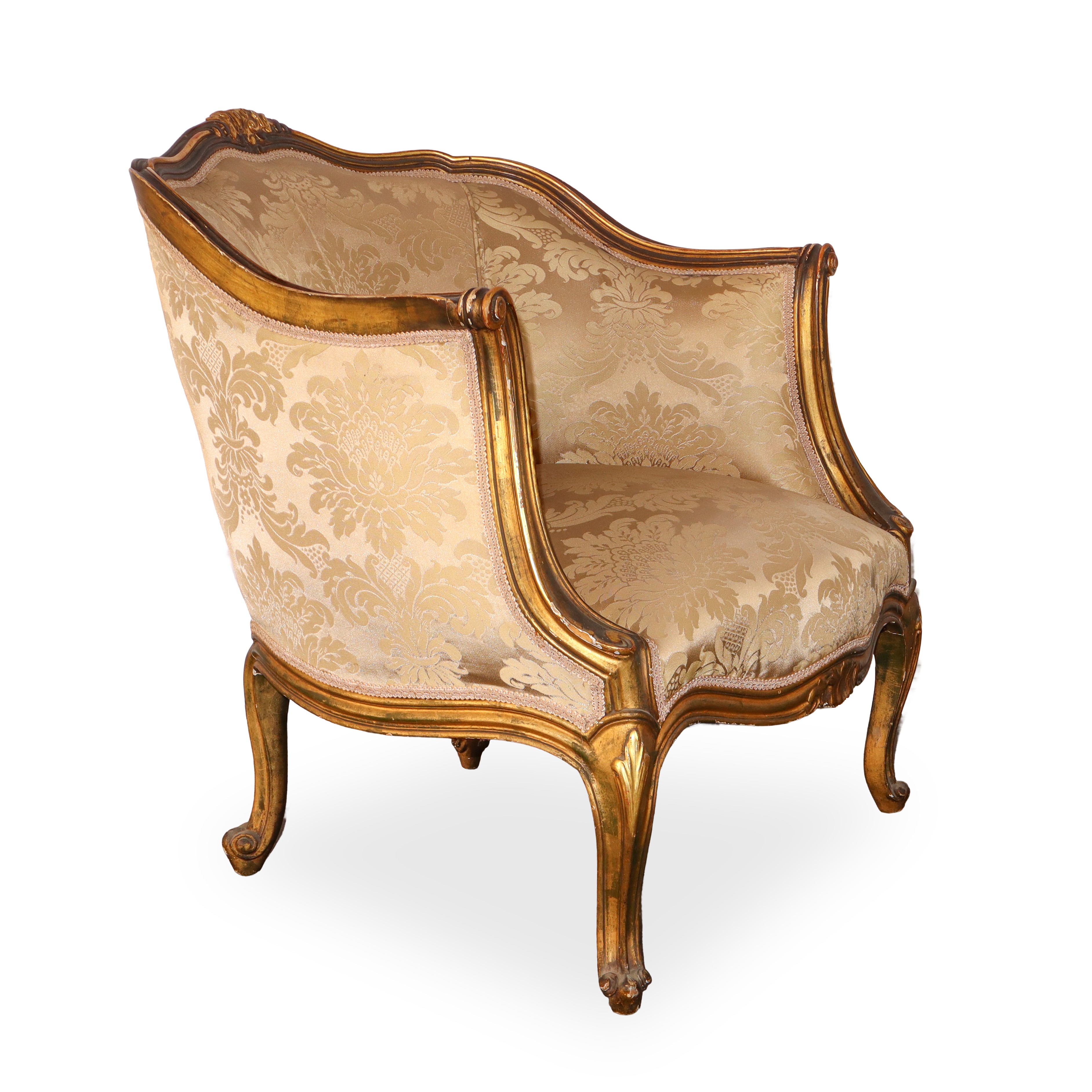 Coppia di poltrone in legno dorato