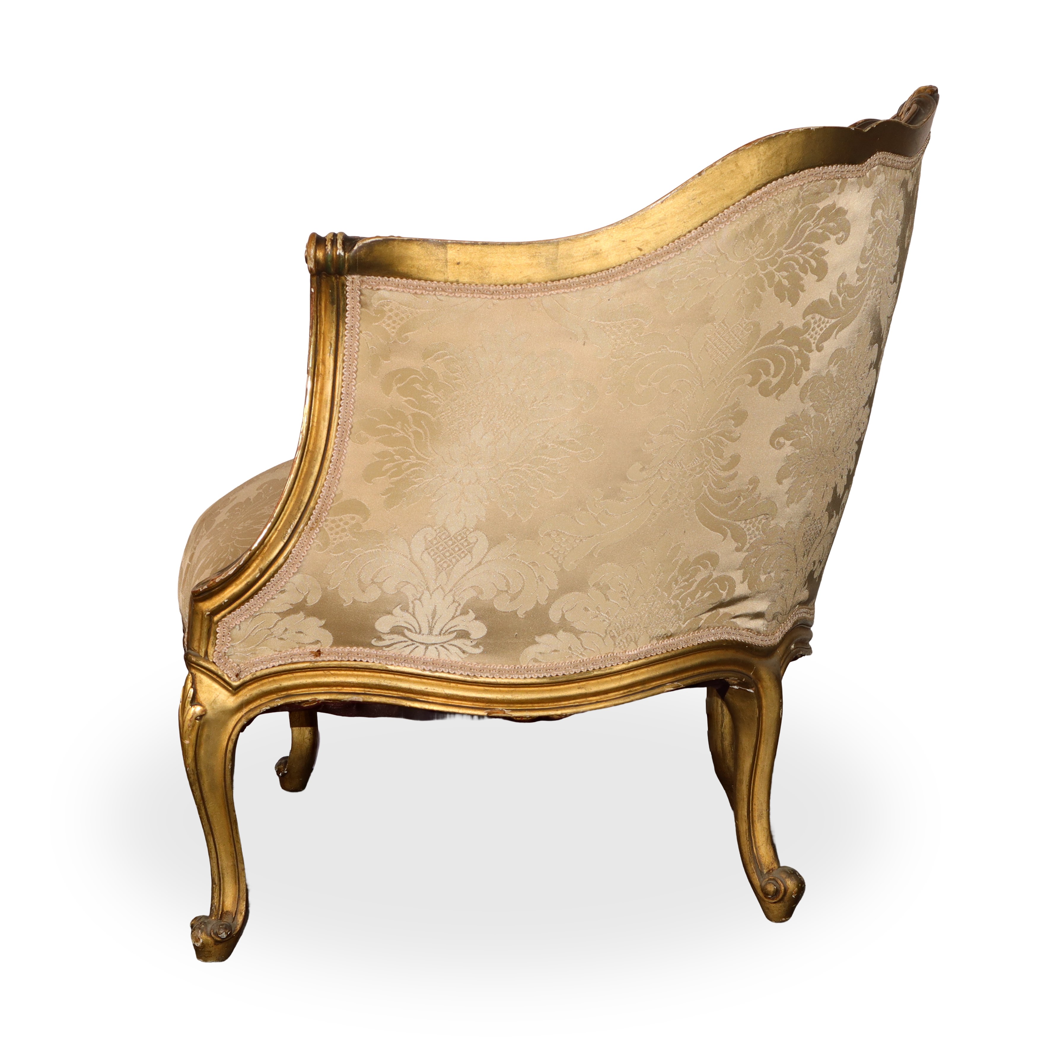 Coppia di poltrone in legno dorato