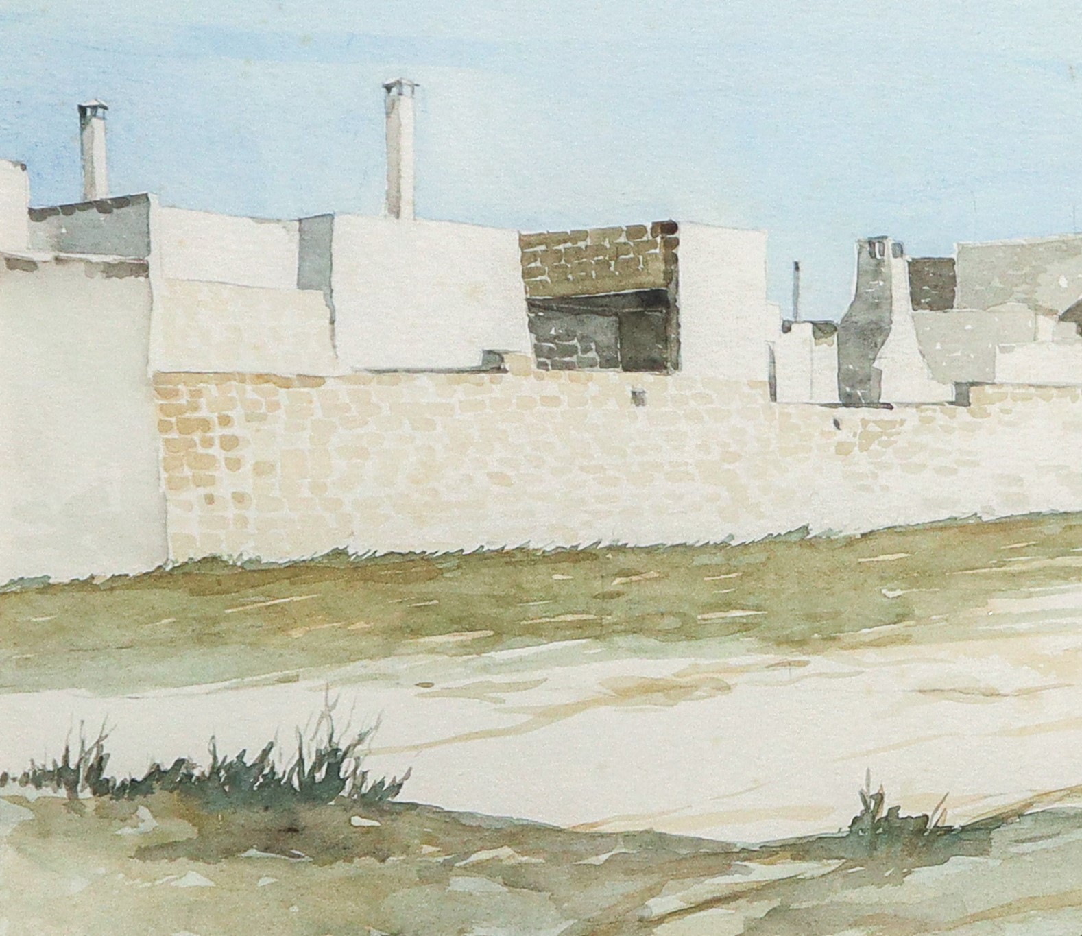 Paesaggio Mediterraneo con case