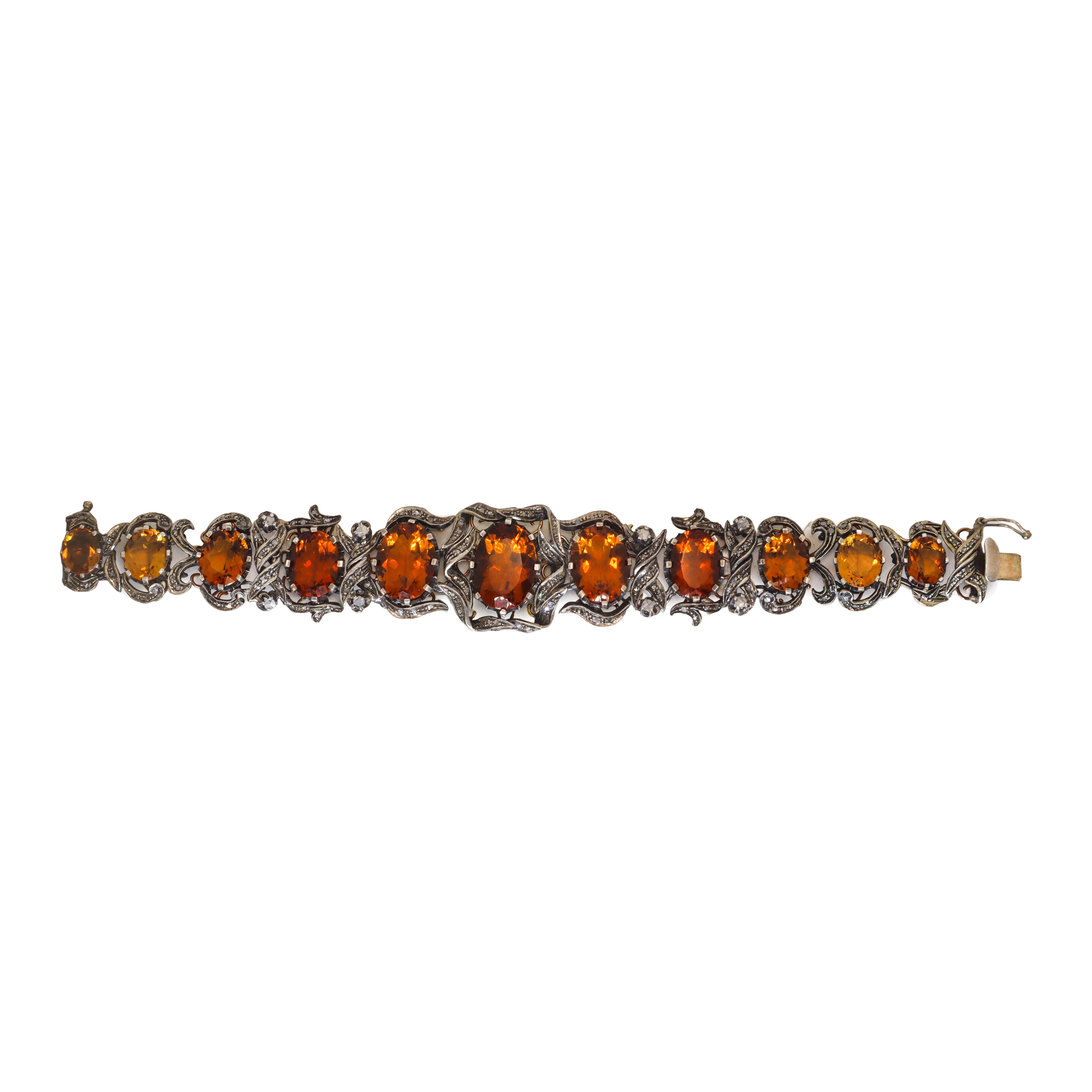 Bracciale in argento e oro con pietre dure