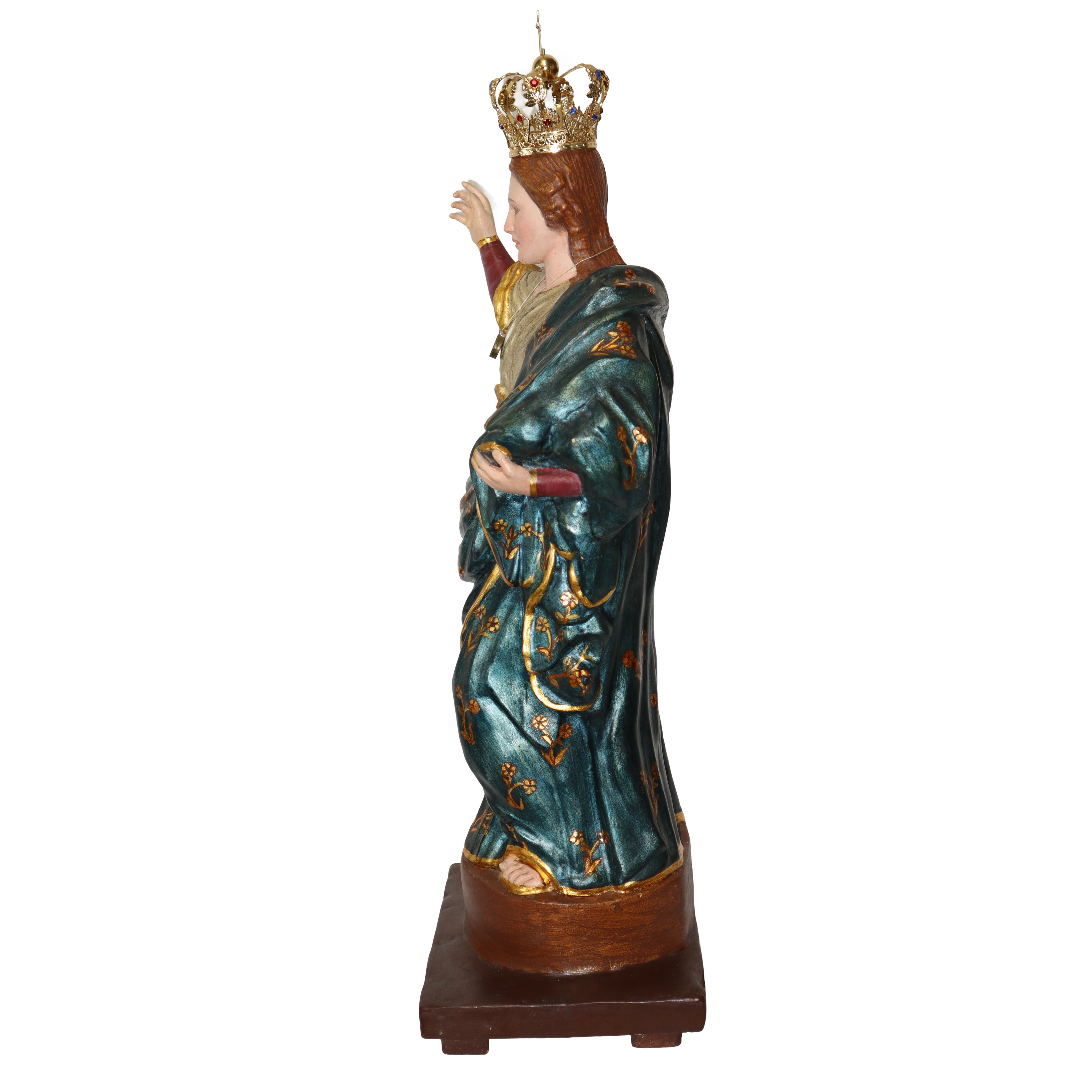 Madonna lignea policroma, scultura del fine XVIII secolo