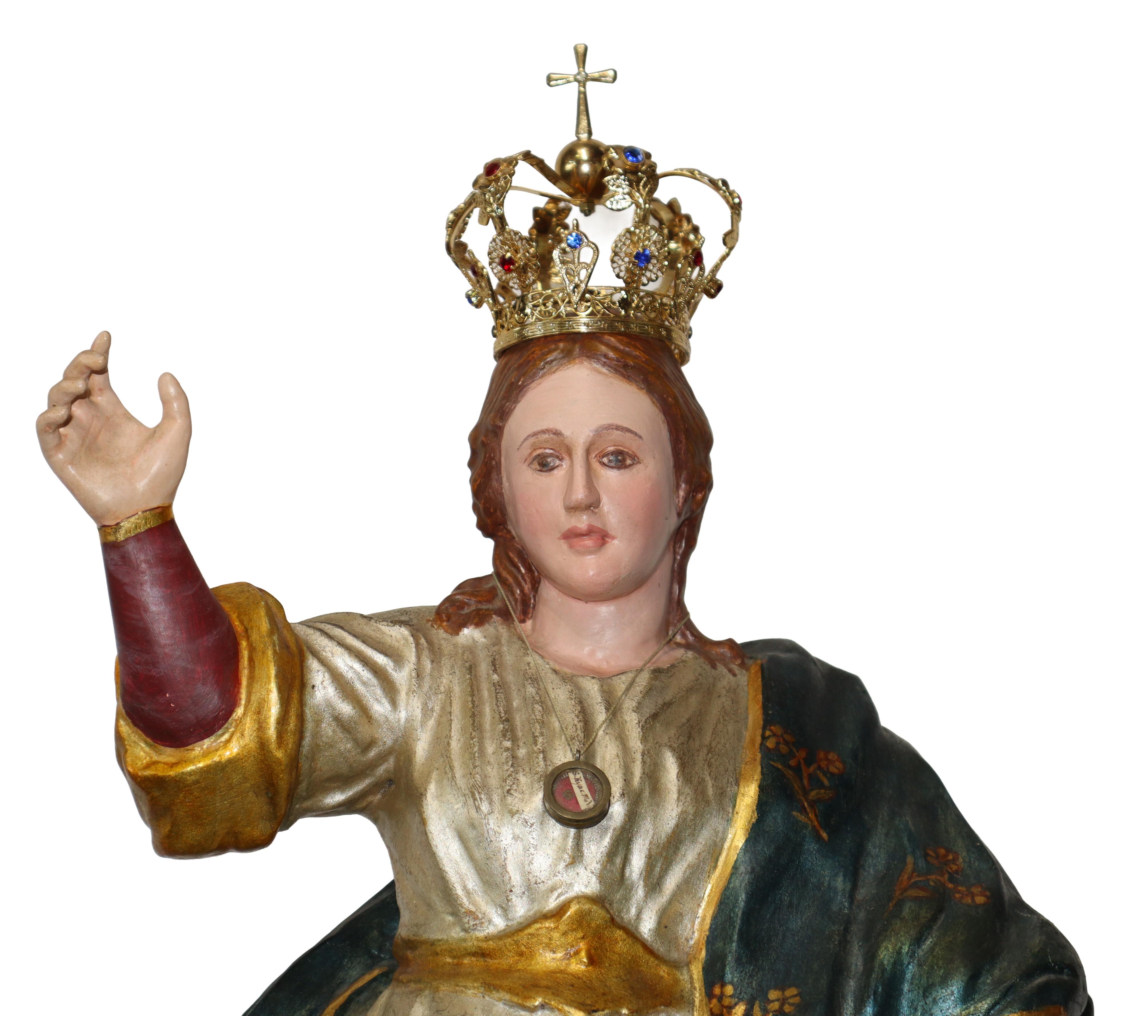 Madonna lignea policroma, scultura del fine XVIII secolo
