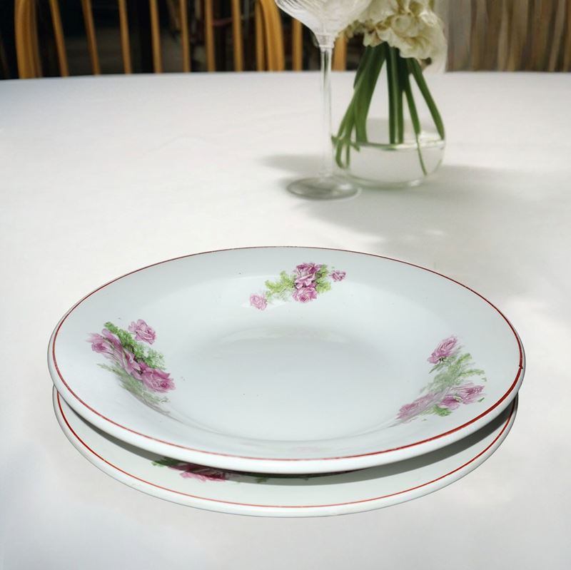 Ceramica Palermo Ceramiche Florio - Ceramica Palermo, Servizio in ceramica bianca con decori flor...