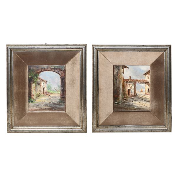 Anton Brioschi - Coppia di paesaggi