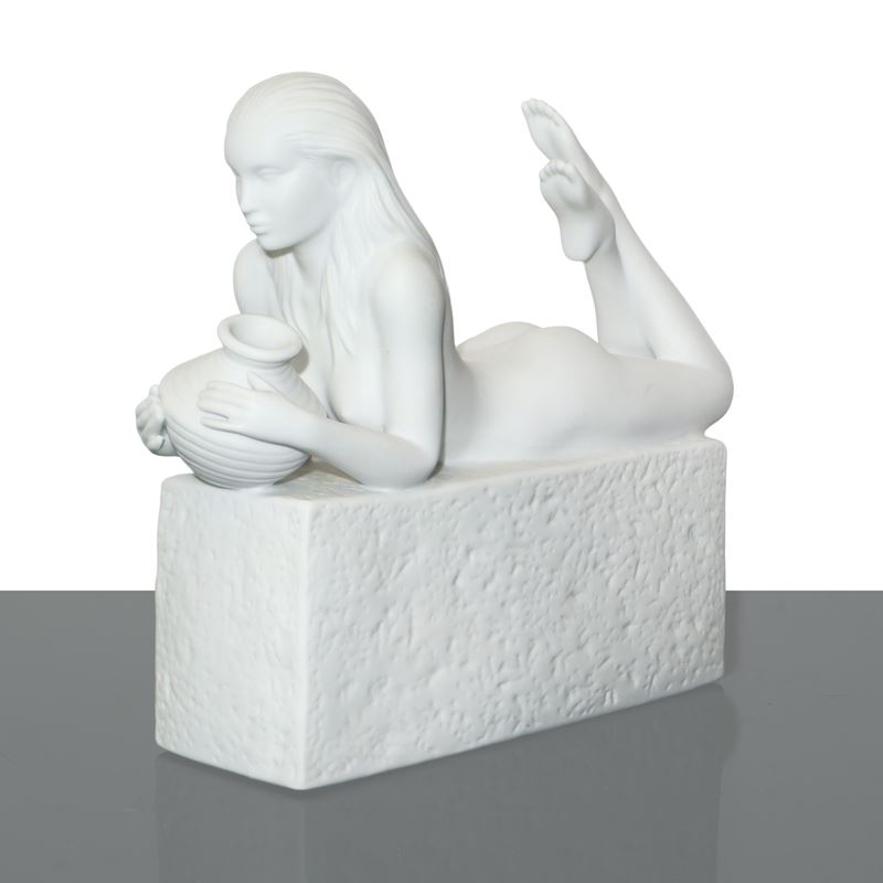 Christel Marrot per Royal Copenhagen - Figurina in biscuit raffigurante un acquario