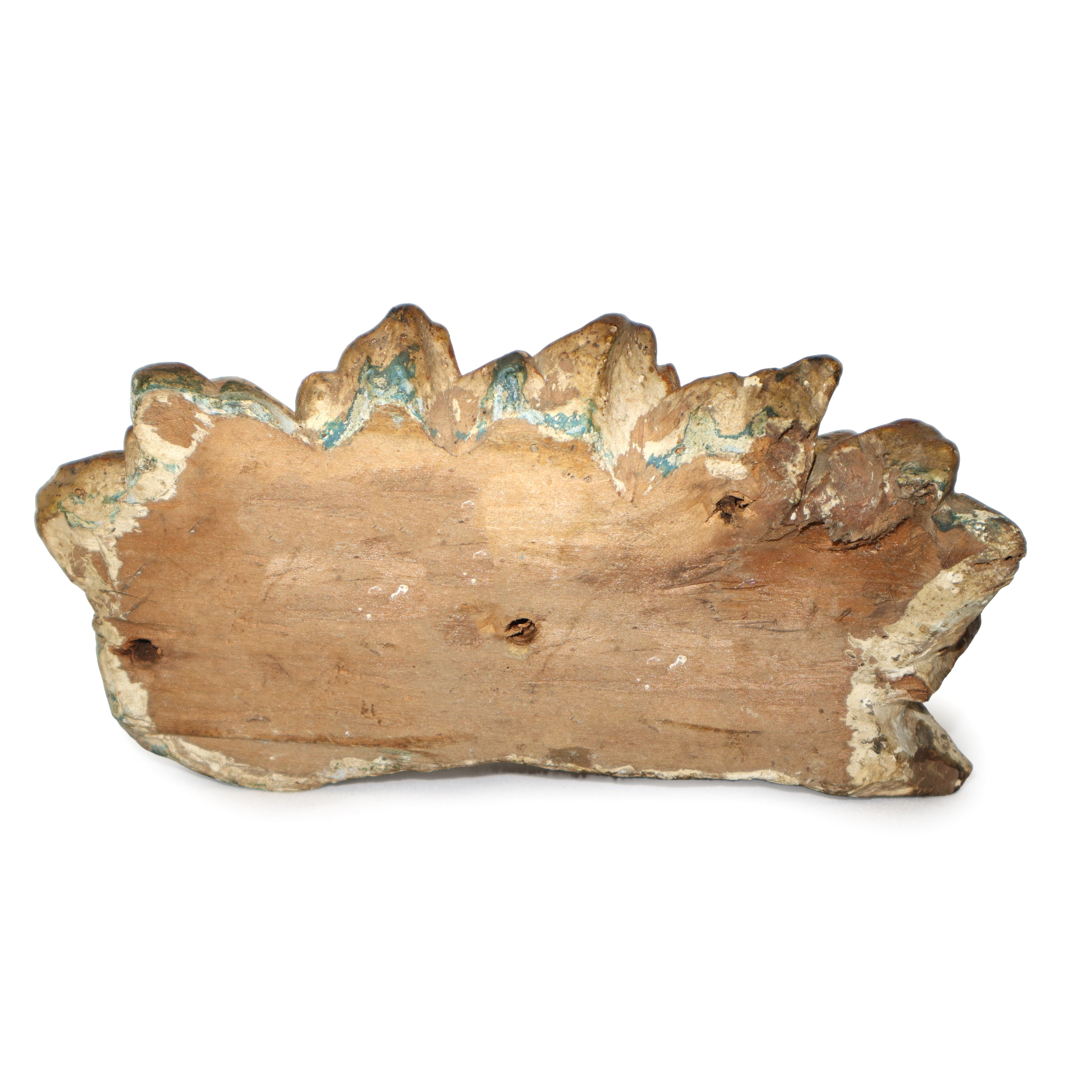 Coppia di Sculture Lignee Dorate a Foglia Raffiguranti Frutti