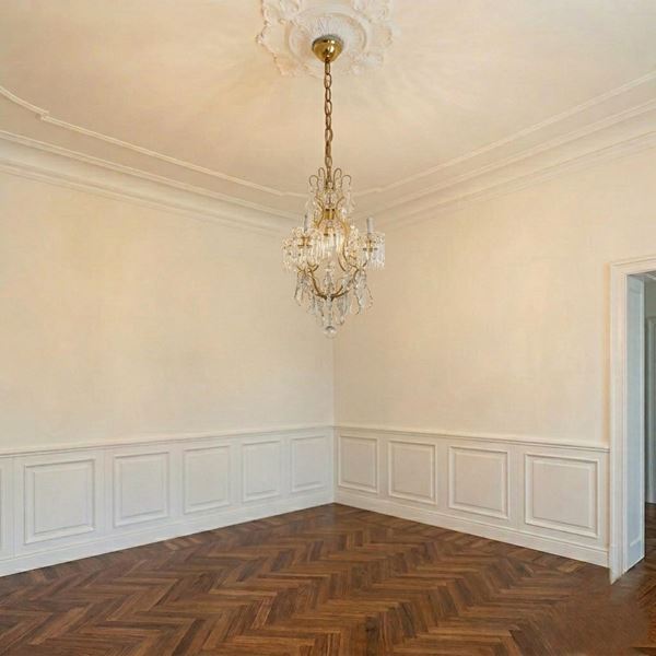 5-light metal chandelier with sparkles