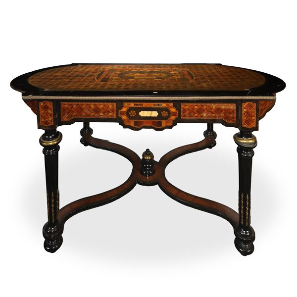 Oval center table in Napoleon III style