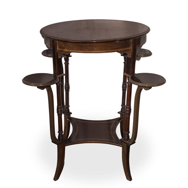 Round mahogany coffee table