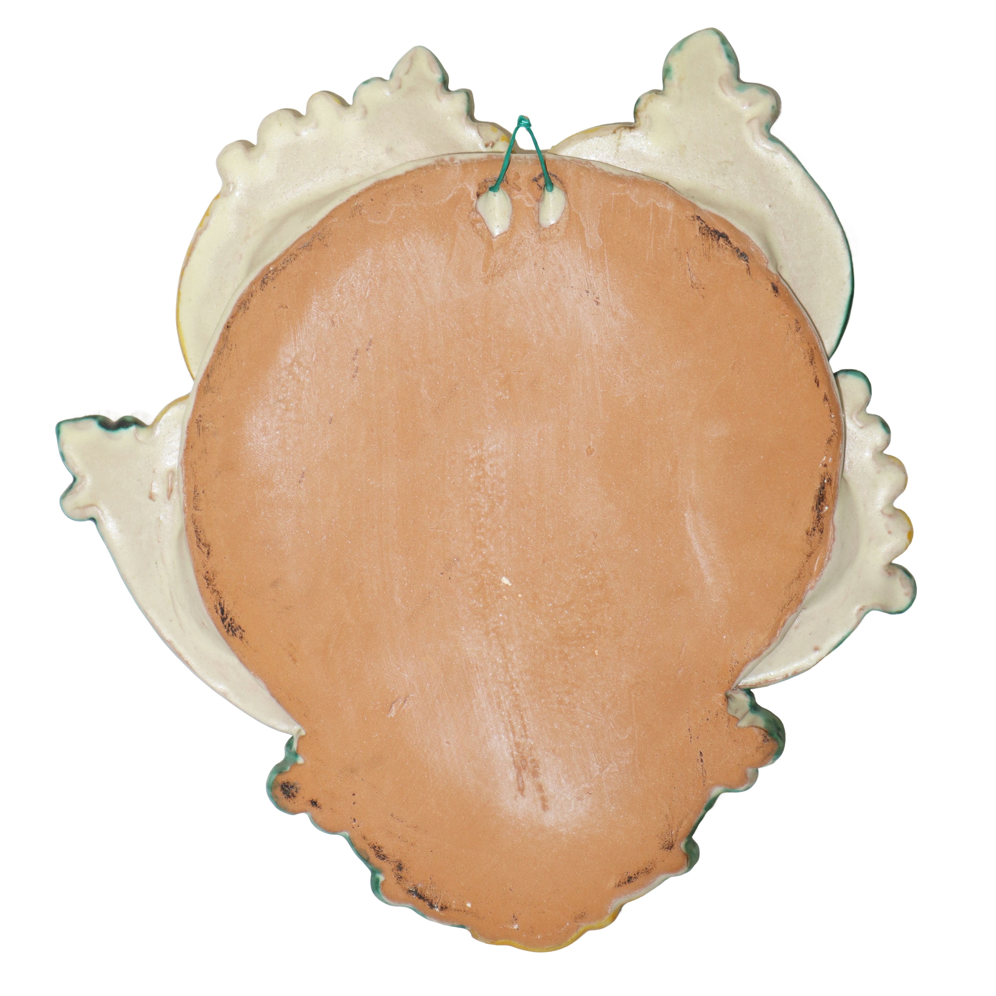 Riccardo Varsallona Ceramiche - Acquasantiera in Maiolica di Caltagirone Dipinta Policroma con Ra...