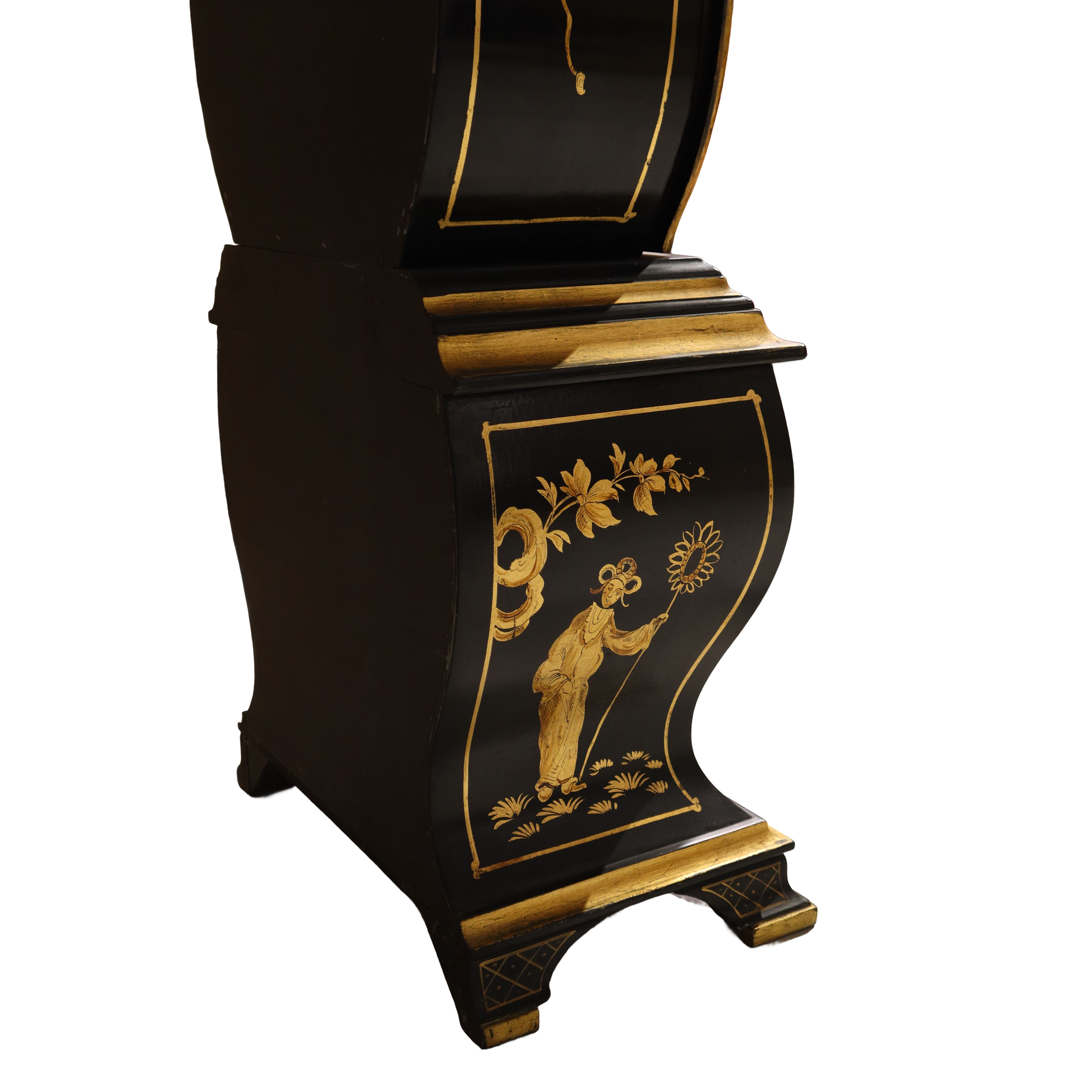 Orologio a pendolo, decorazioni orientali dipinte