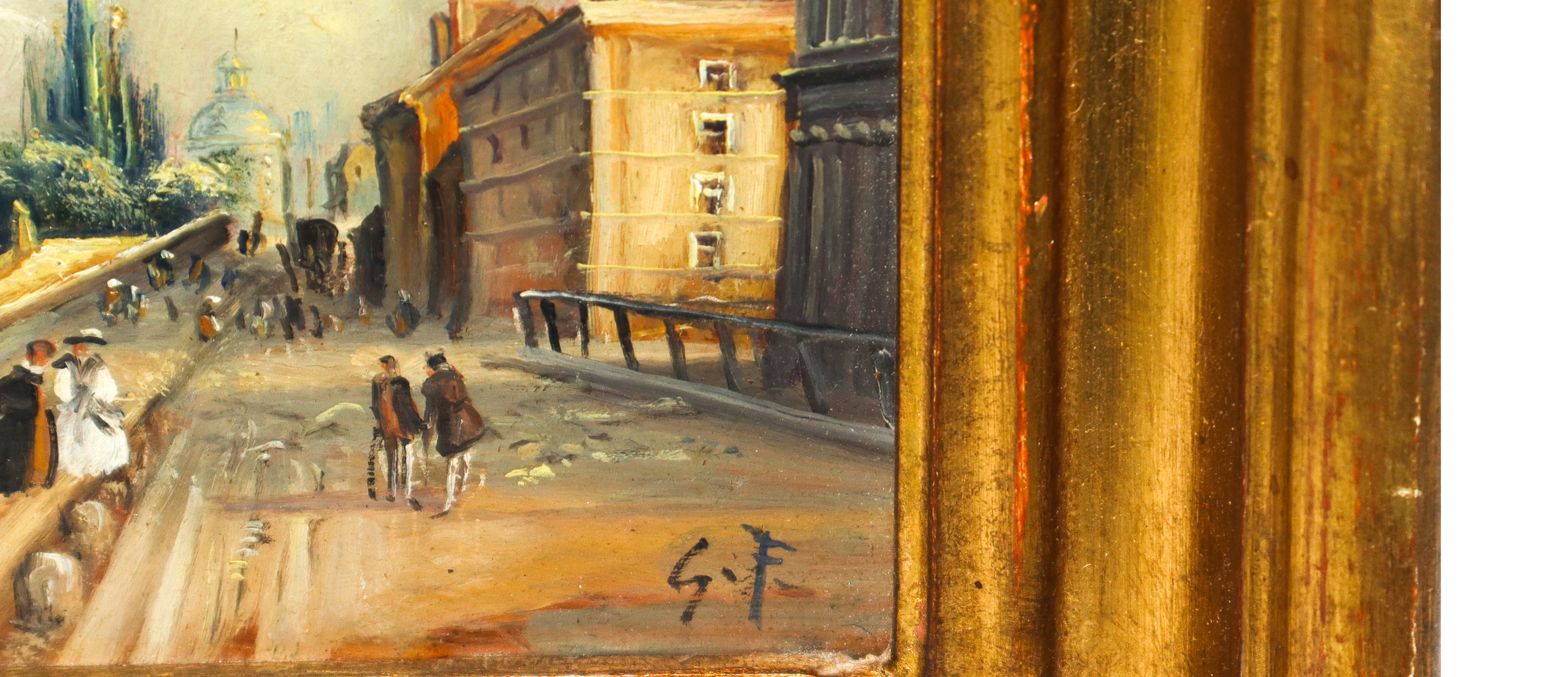 Parigi, coppia di piccoli dipinti