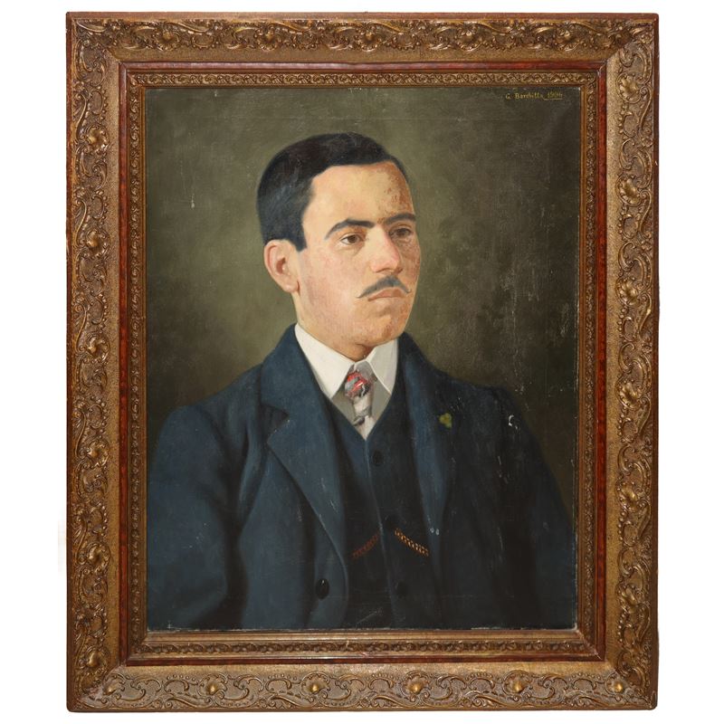 Giuseppe Barchitta - Ritratto di Locastro Gaetano, olio su tela