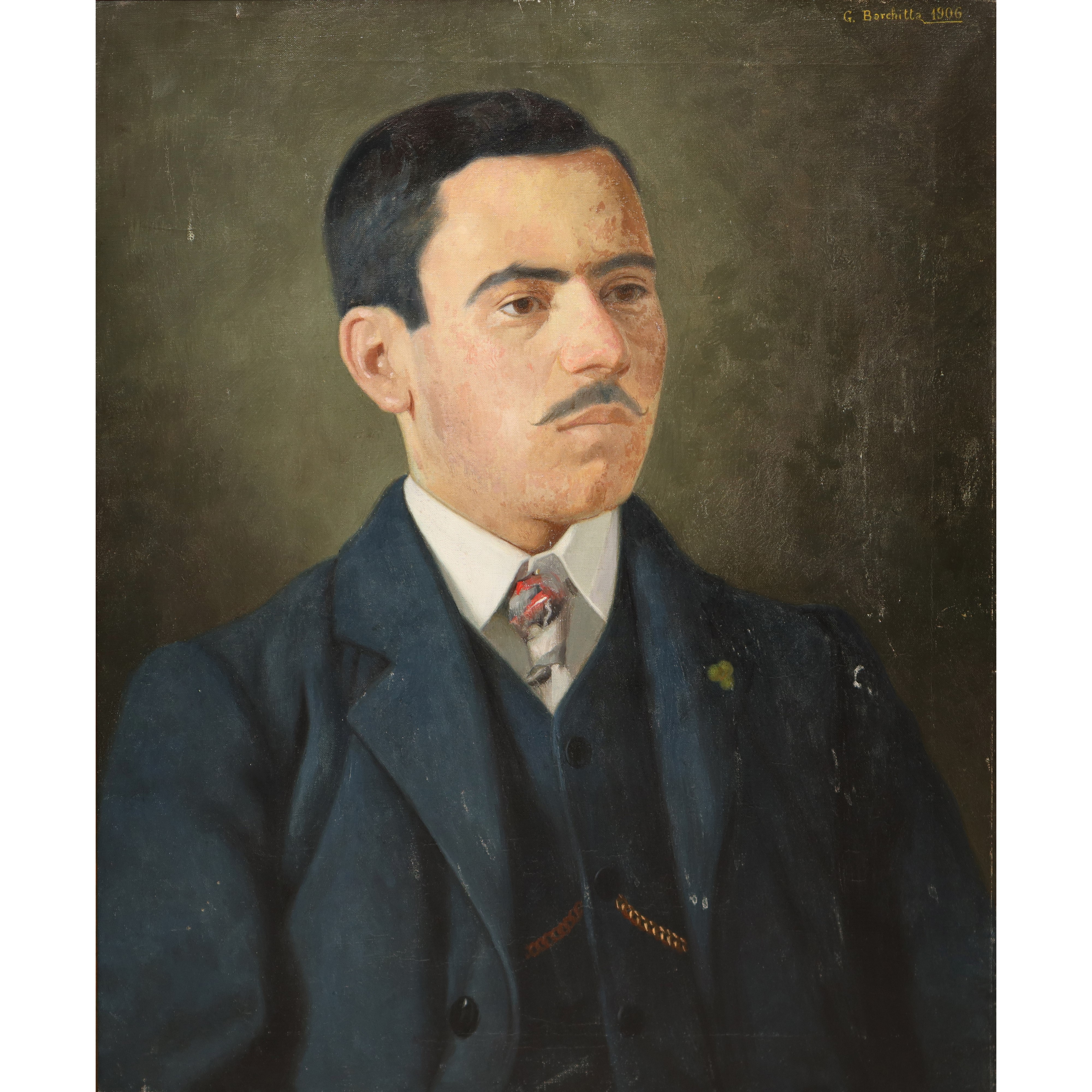 Giuseppe Barchitta - Ritratto di Locastro Gaetano, olio su tela