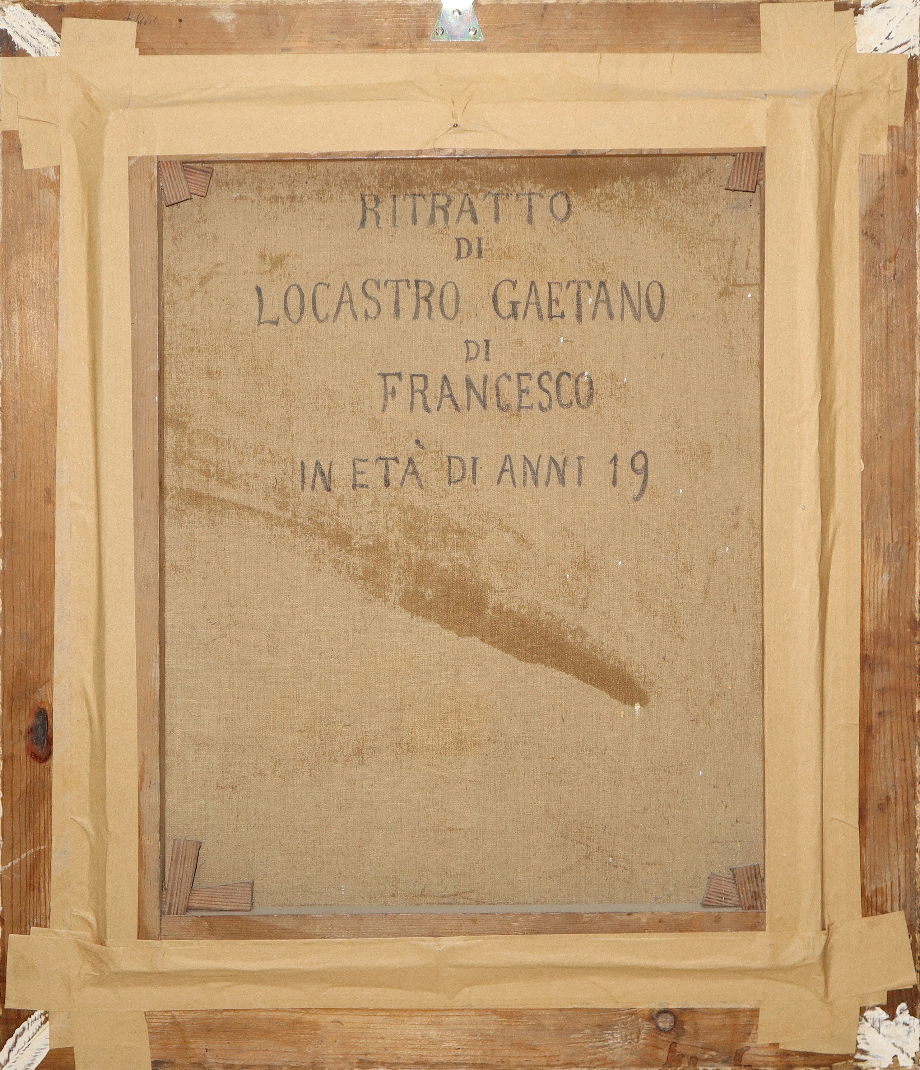 Giuseppe Barchitta - Ritratto di Locastro Gaetano, olio su tela
