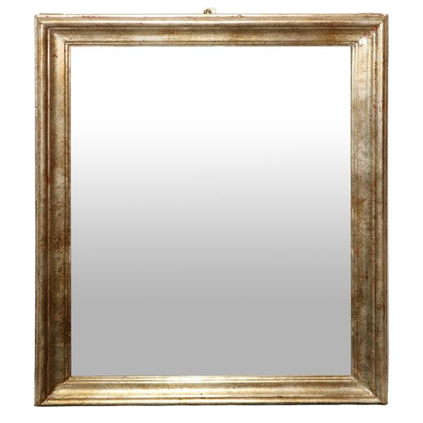 Specchiera rettangolare in cornice dorata