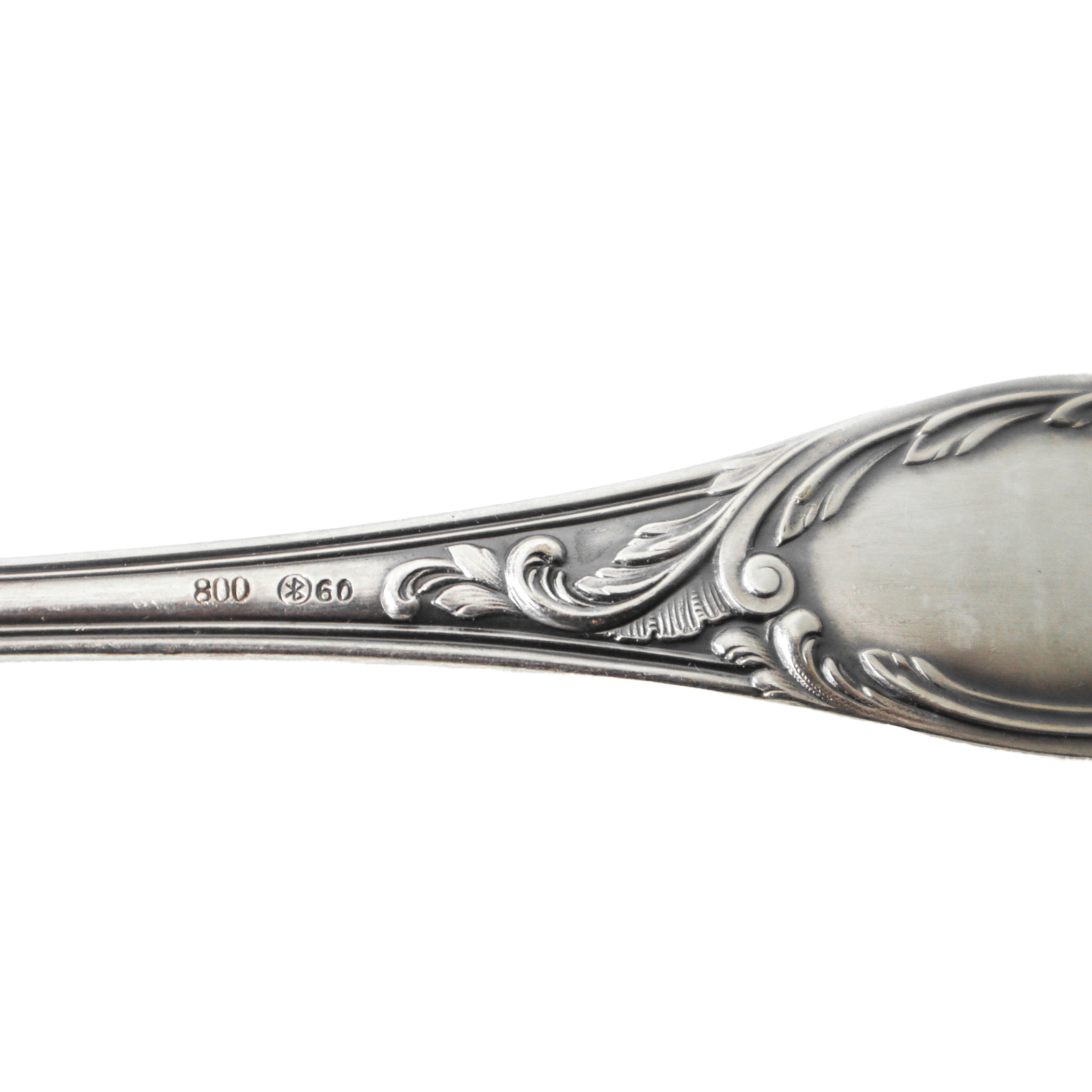 Servizio di posate in argento 800 da 6