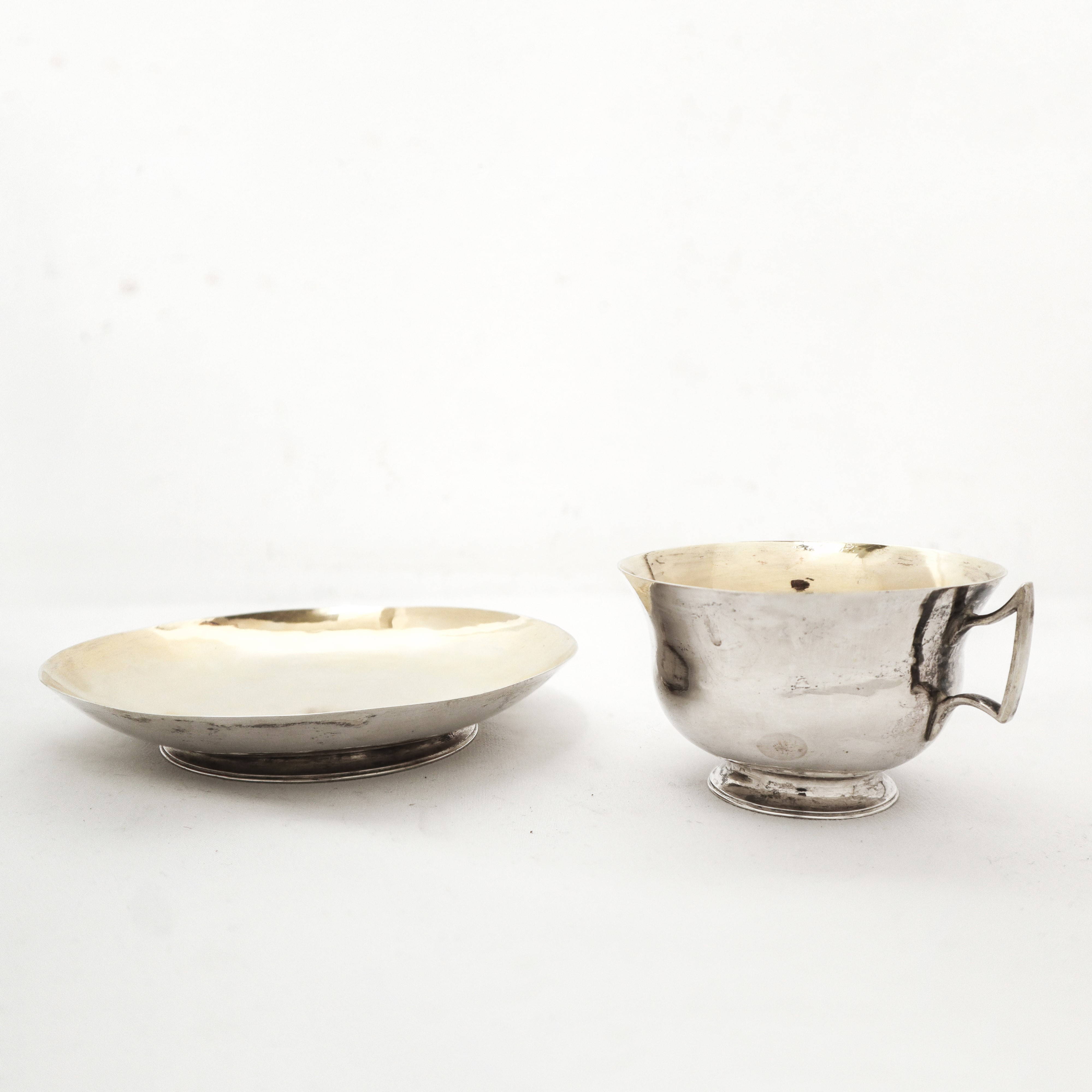 Tazzina in argento e argento vermeil