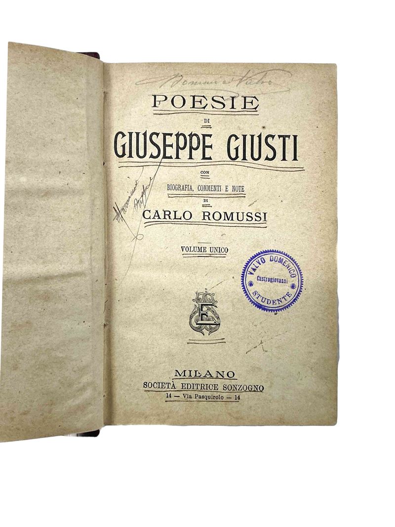 Poesie di Giuseppe Giusti