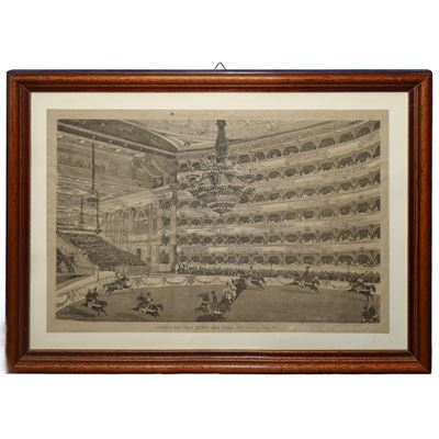 Incisione, Interno del Gran Teatro della Scala di Torino