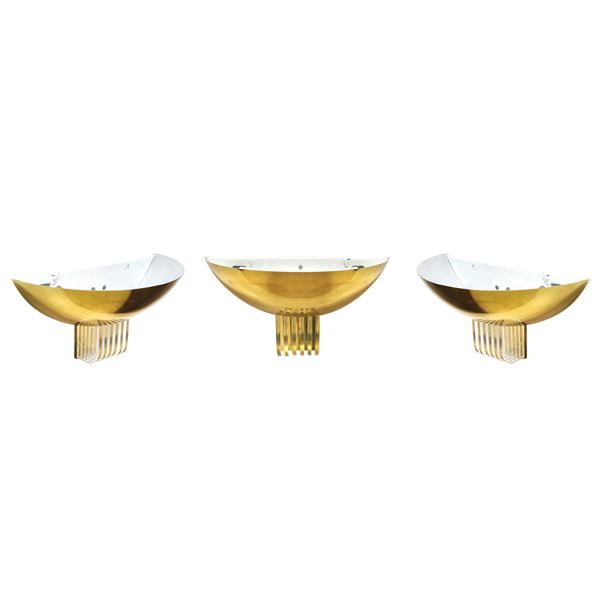 N°3 Appliques in metallo dorato
