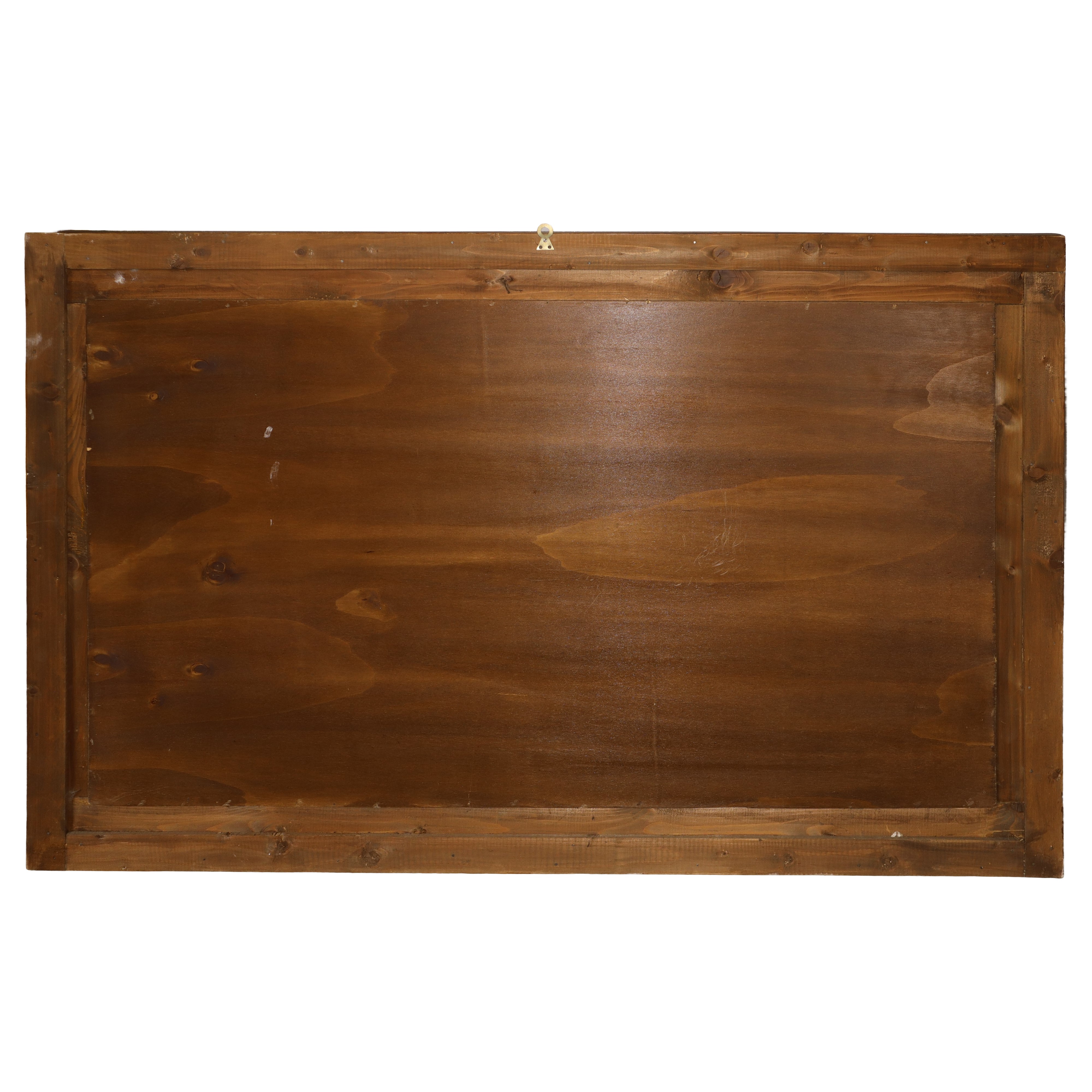 Specchiera rettangolare, cornice dorata, h 91 x 142 cm