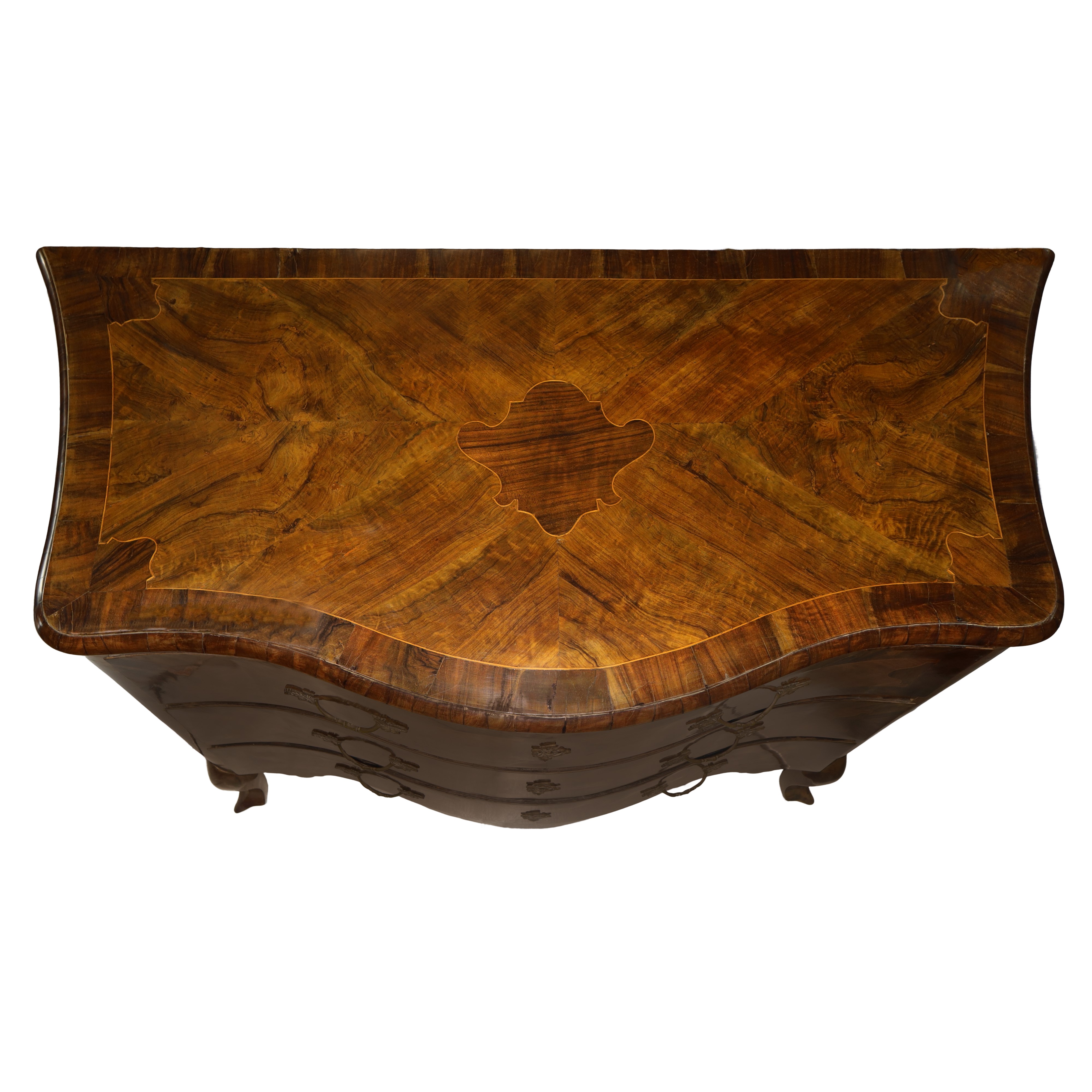 Cassettone Luigi XV in radica e legno di palissandro