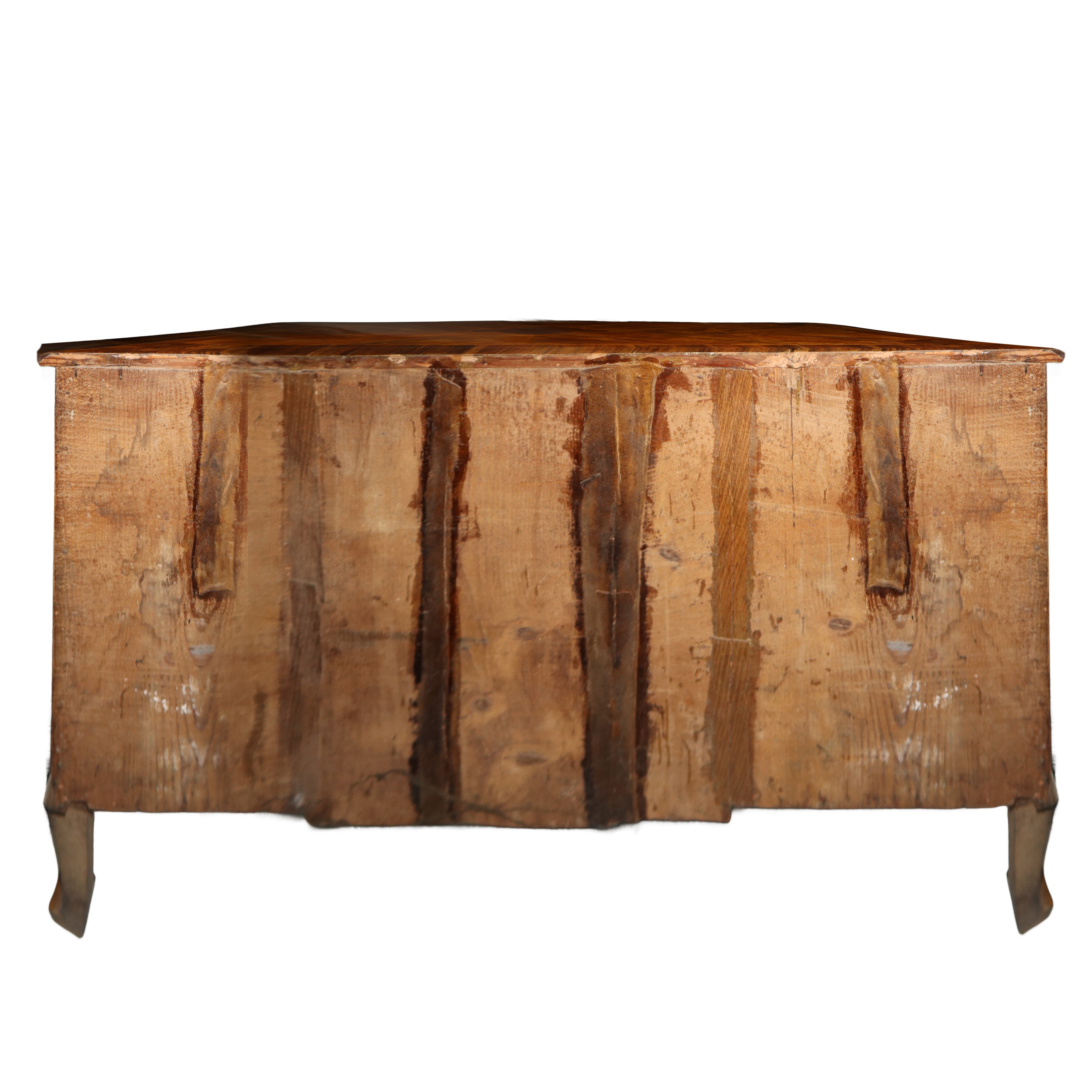 Cassettone Luigi XV in radica e legno di palissandro