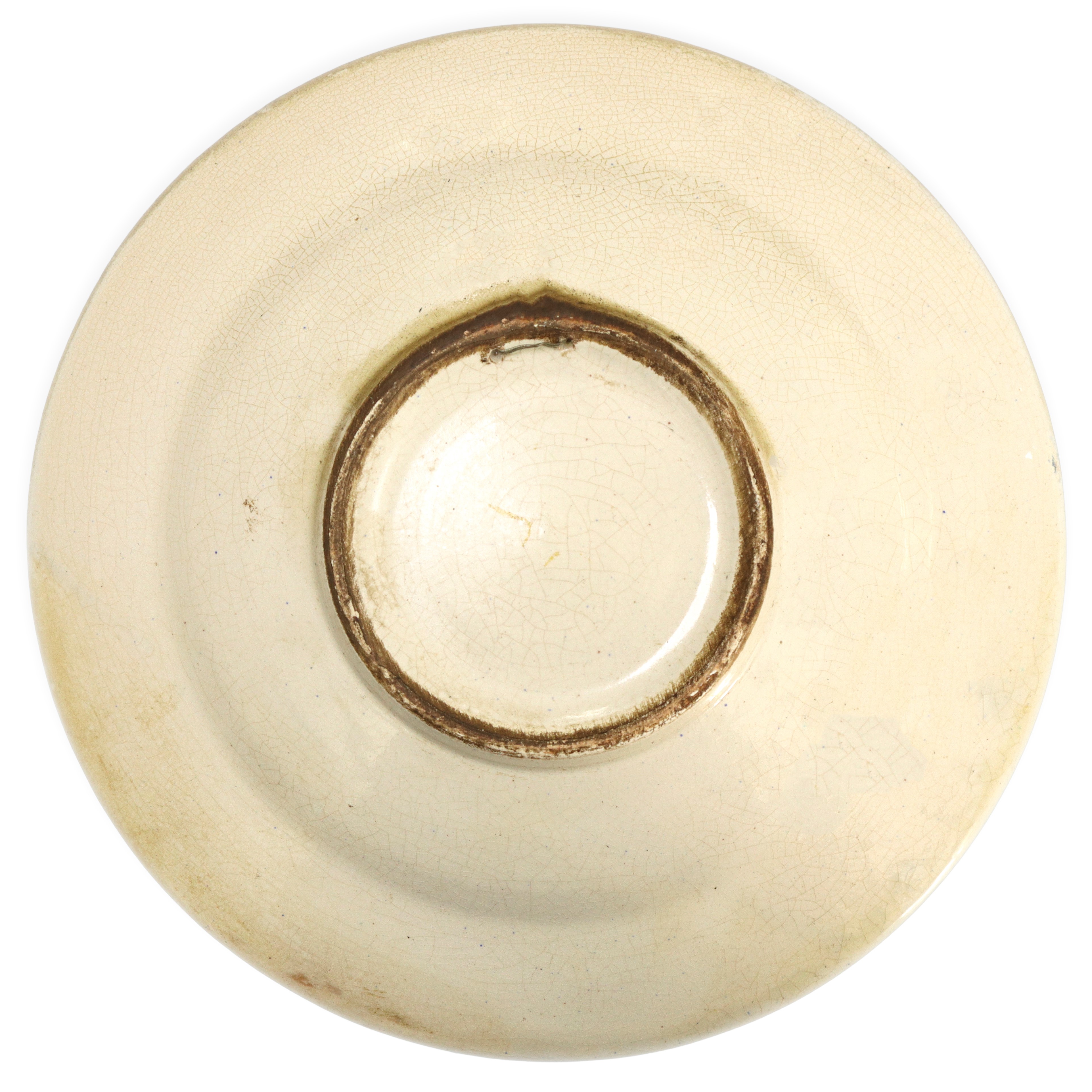 Piatto in maiolica dipinto policromo