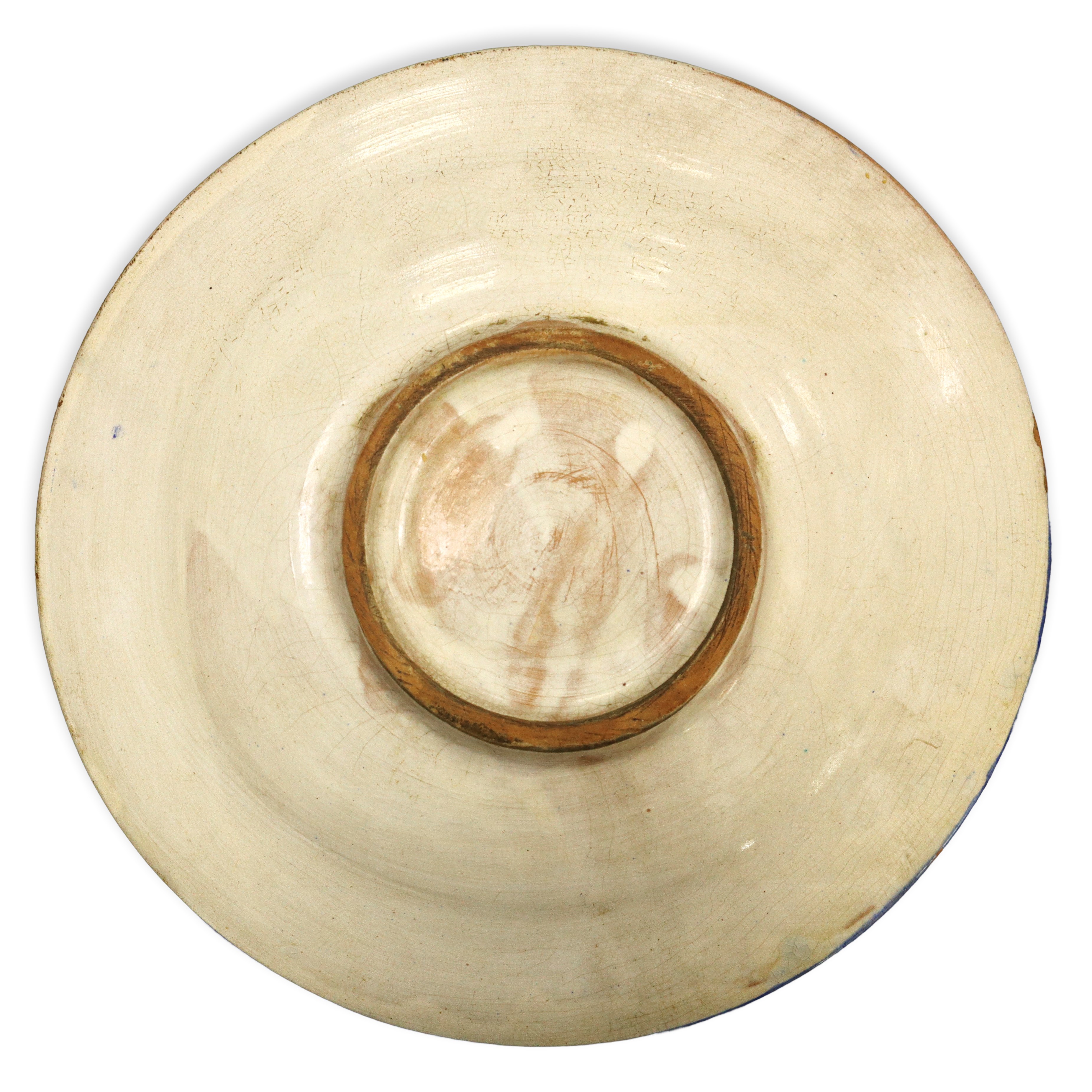 Piatto in maiolica dipinto policromo su tutto il fronte