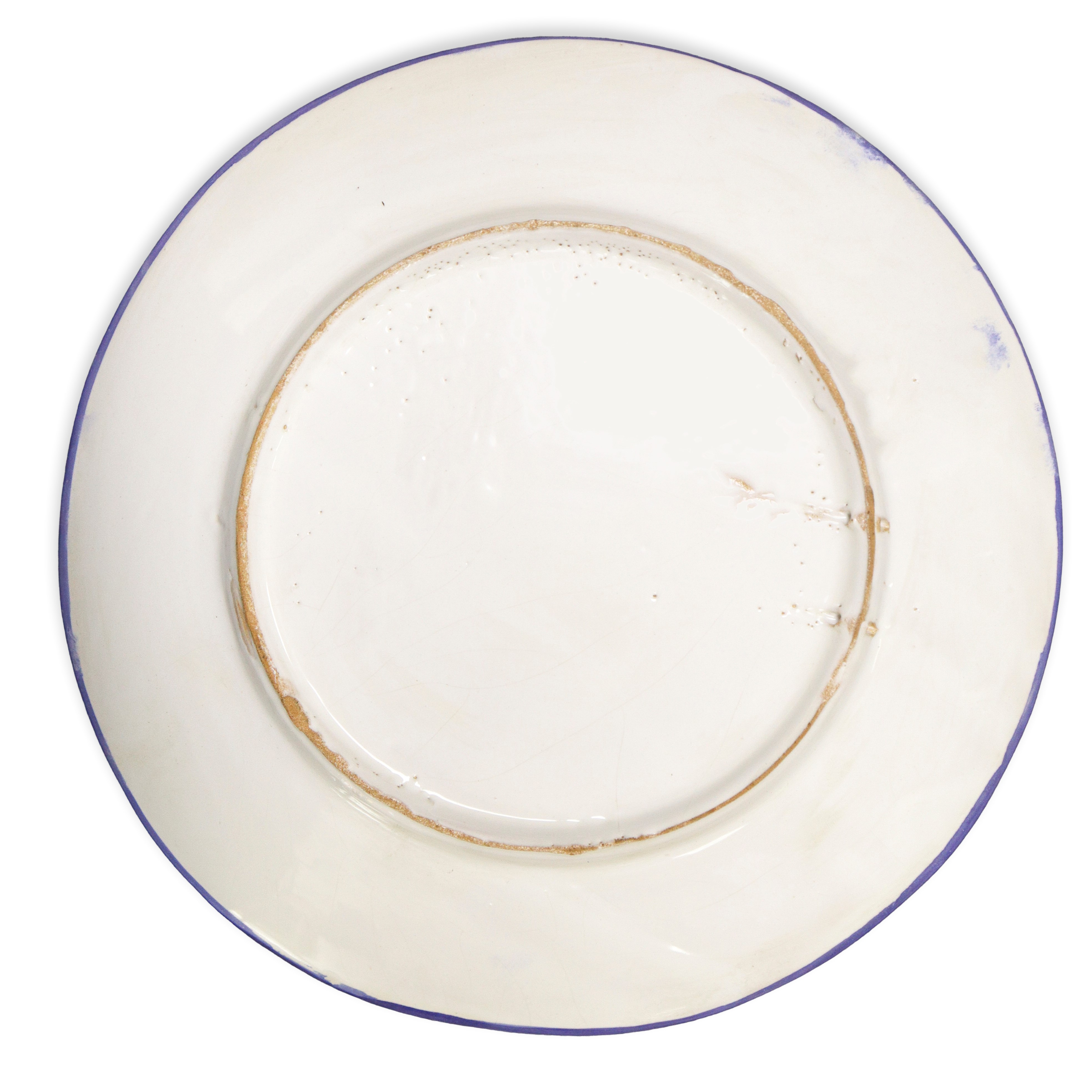 Piatto in maiolica policroma della trattoria 'Ai vecchietti di minchiapitittu', diametro cm 23