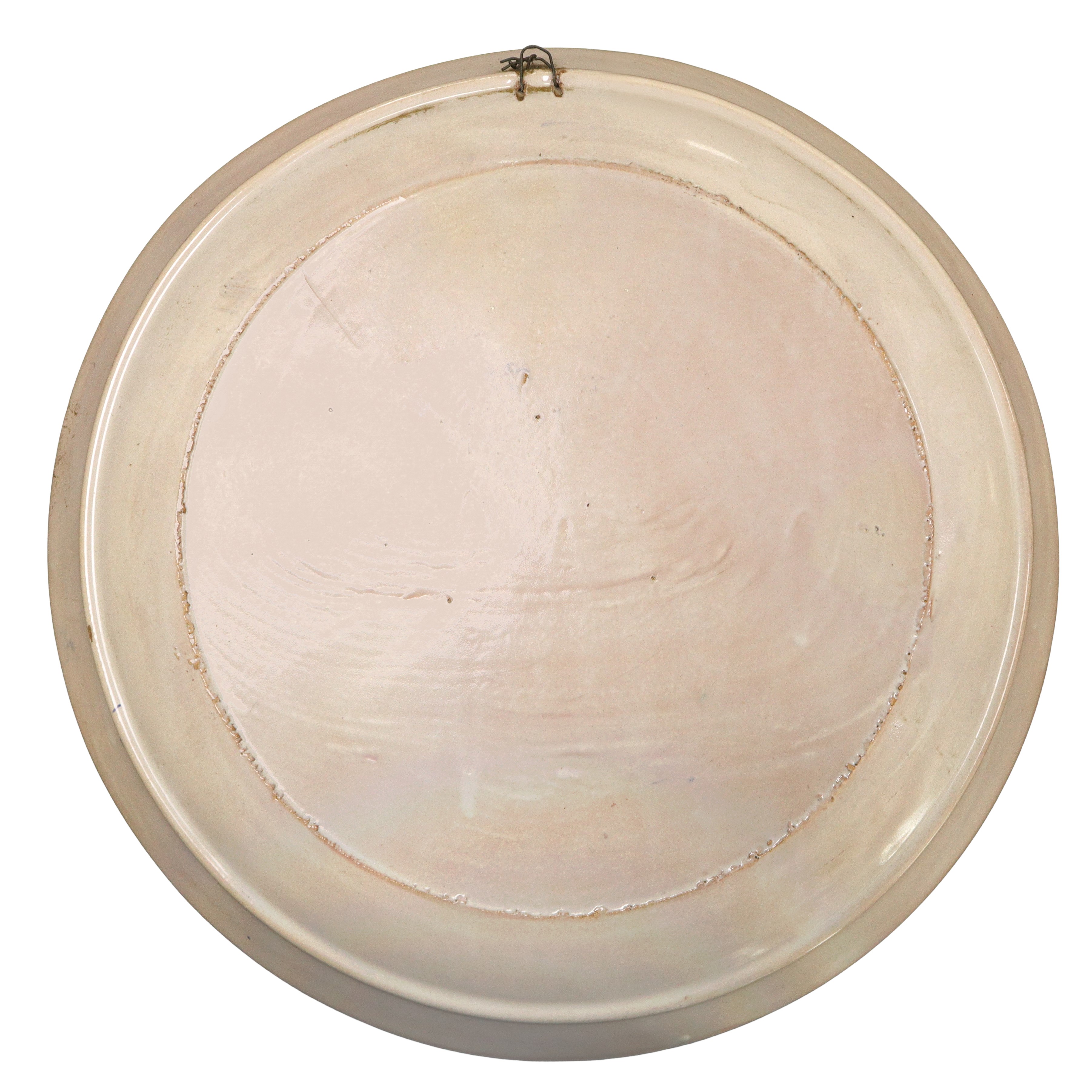 Piatto in maiolica di Santo Stefano di Camastra dipinto policromo nei Toni del blu
