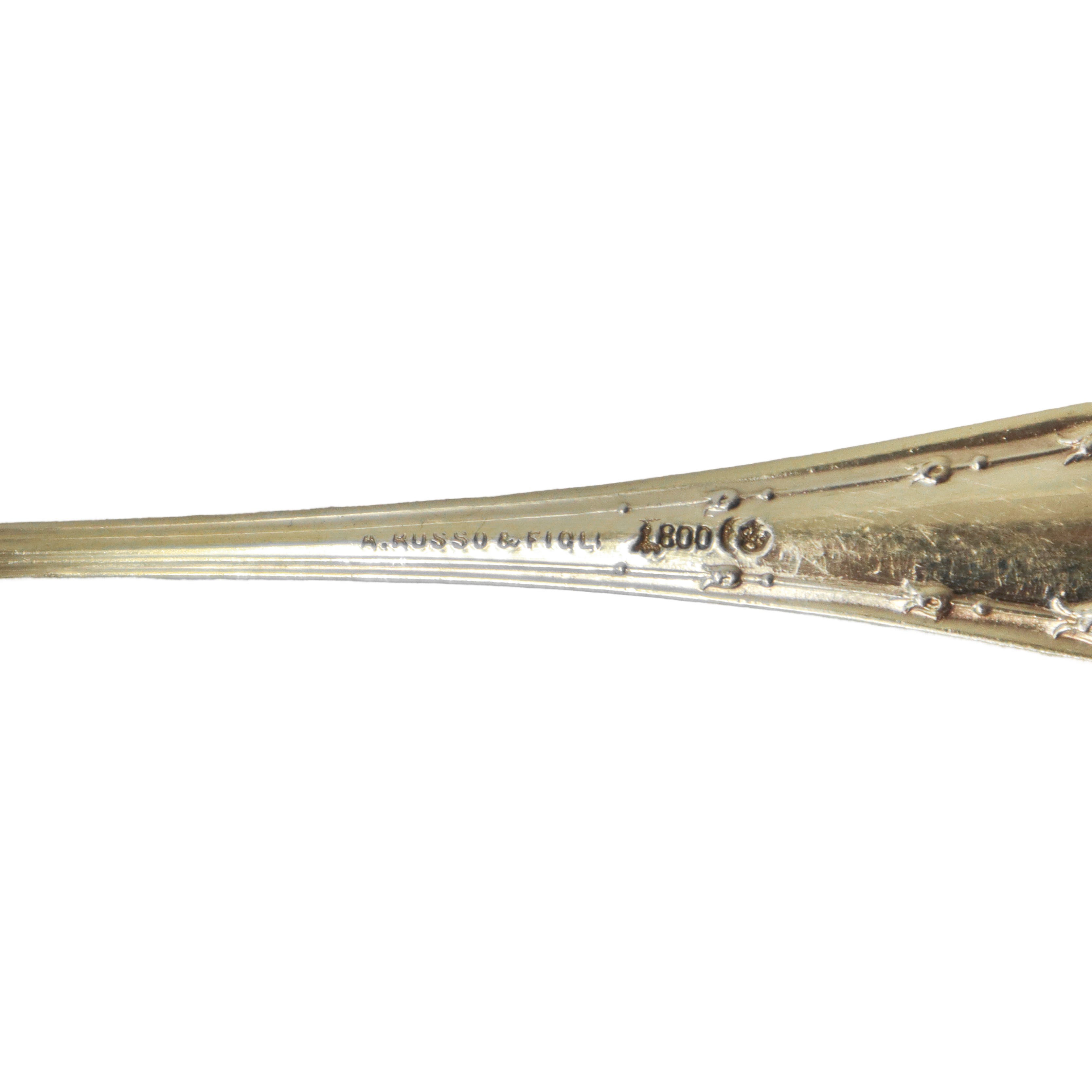 Servizi di posate vari in argento 800