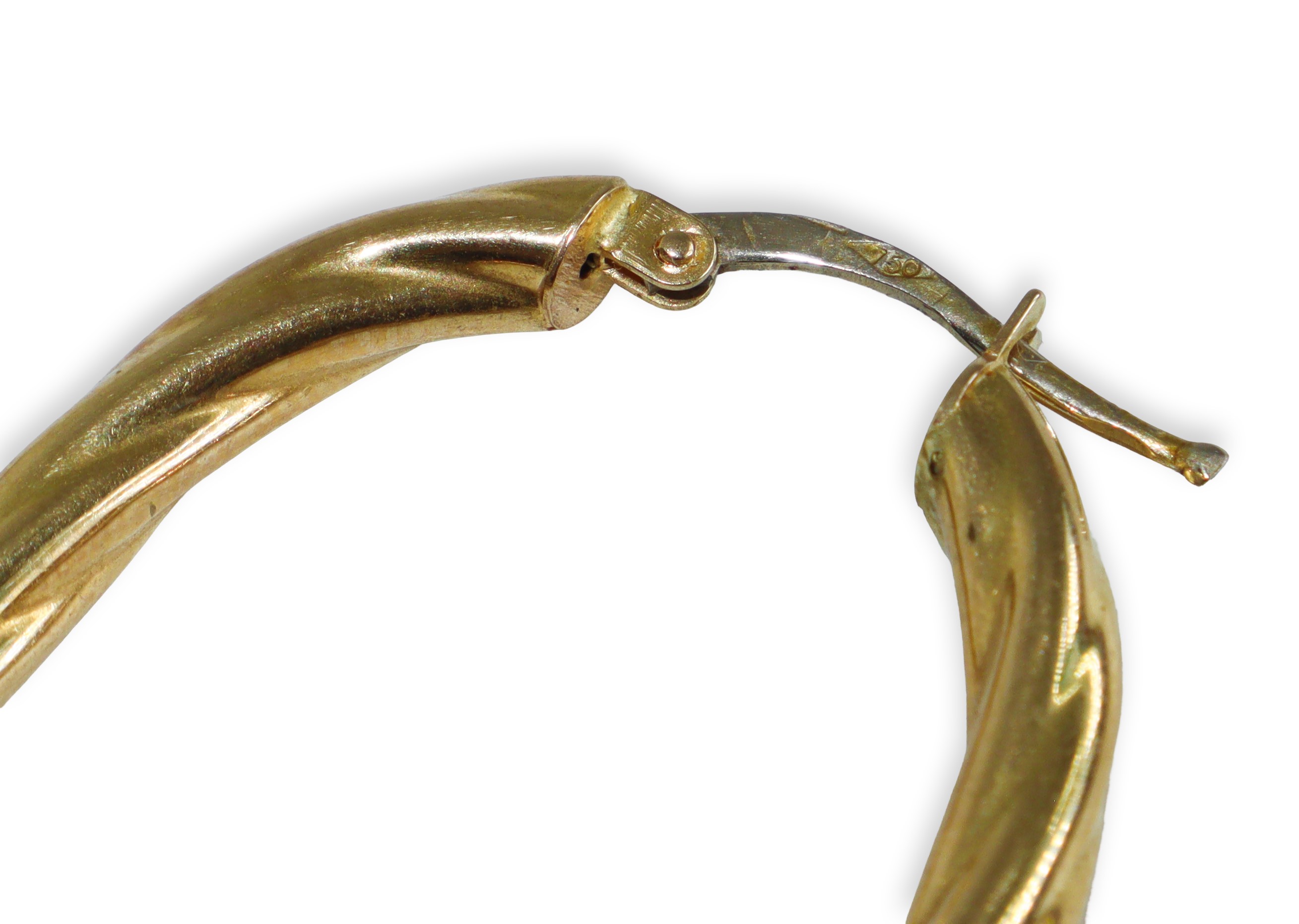 Orecchini a boccolo, oro giallo 750