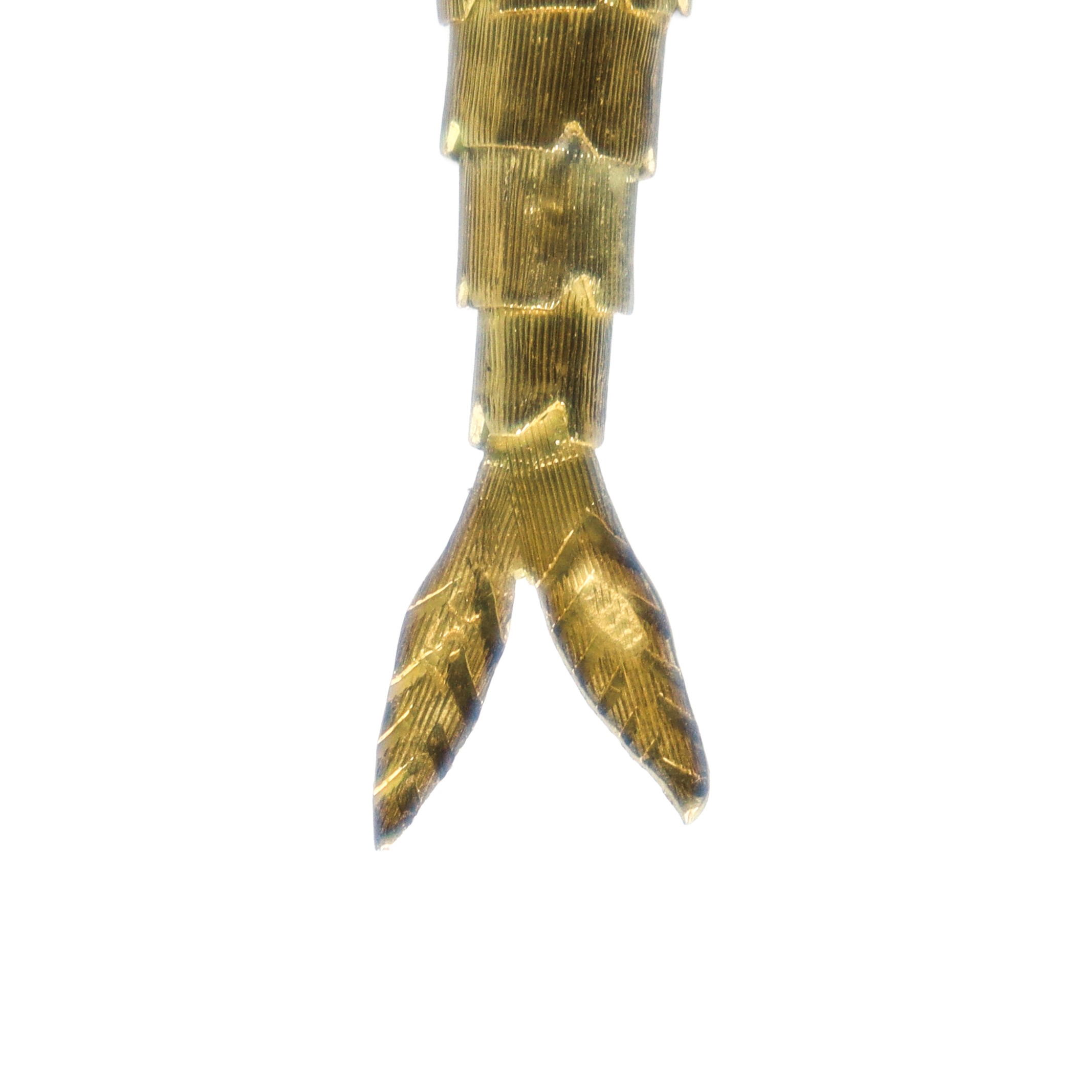 Pendentif a forma di pesce, oro giallo 750 con rubino