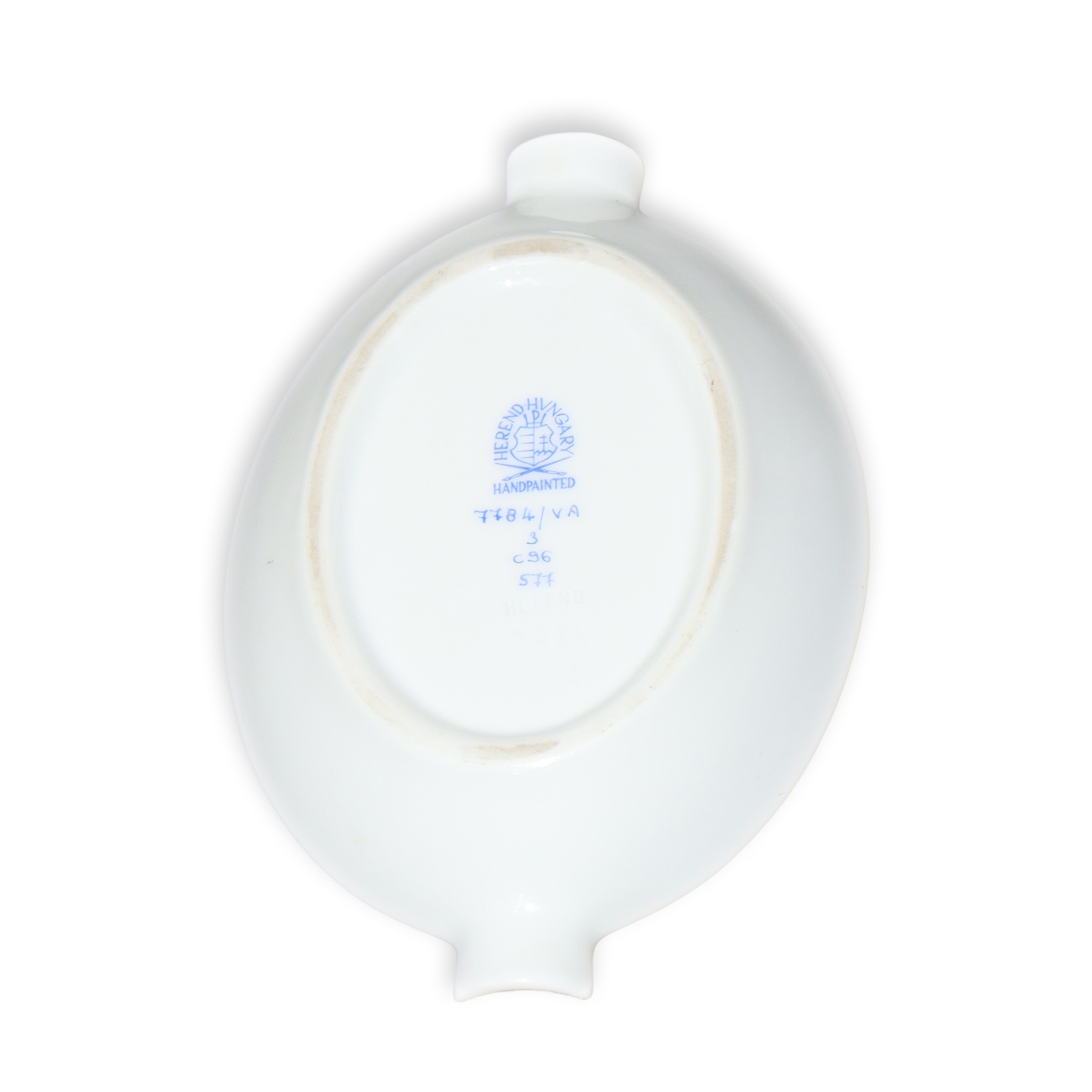 Portacenere Herend collezione Queen Victoria decorato con peonie