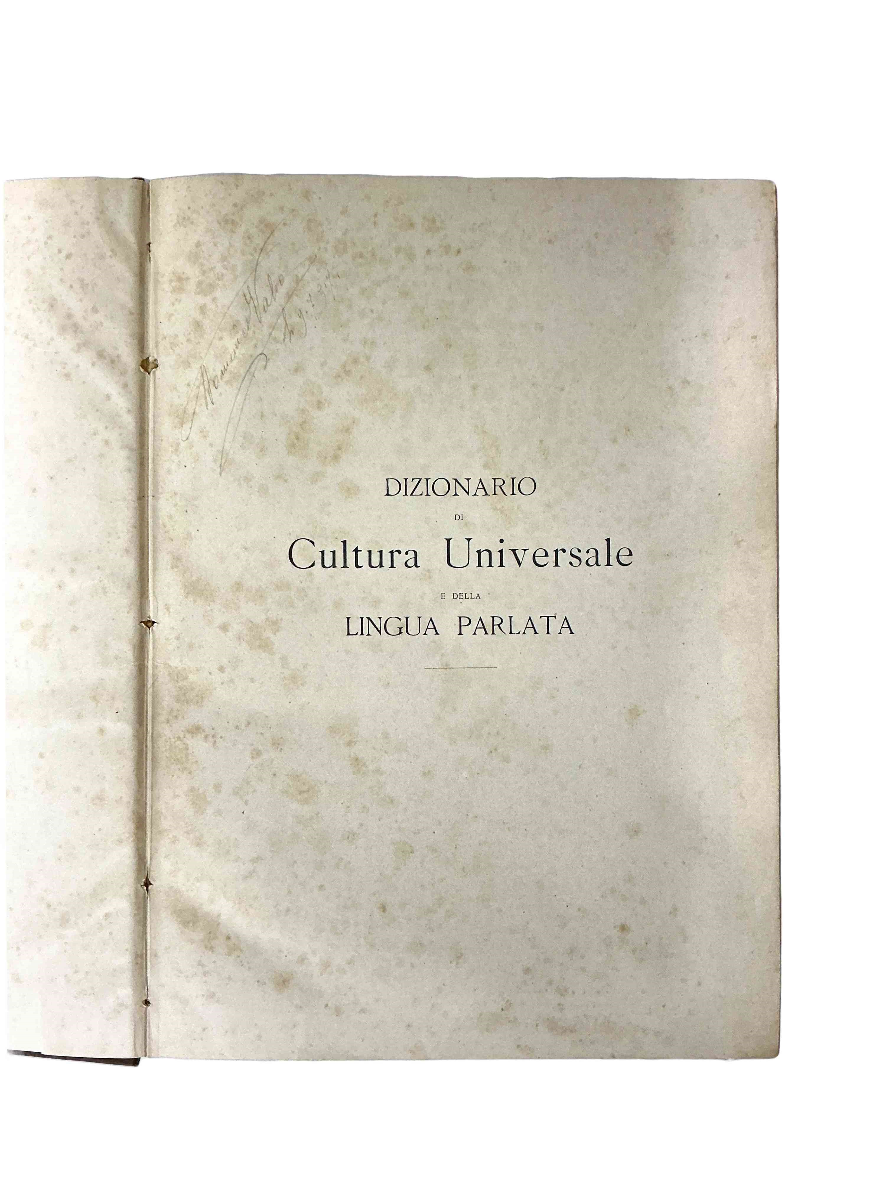 Dizionario di cultura universale e della lingua parlata