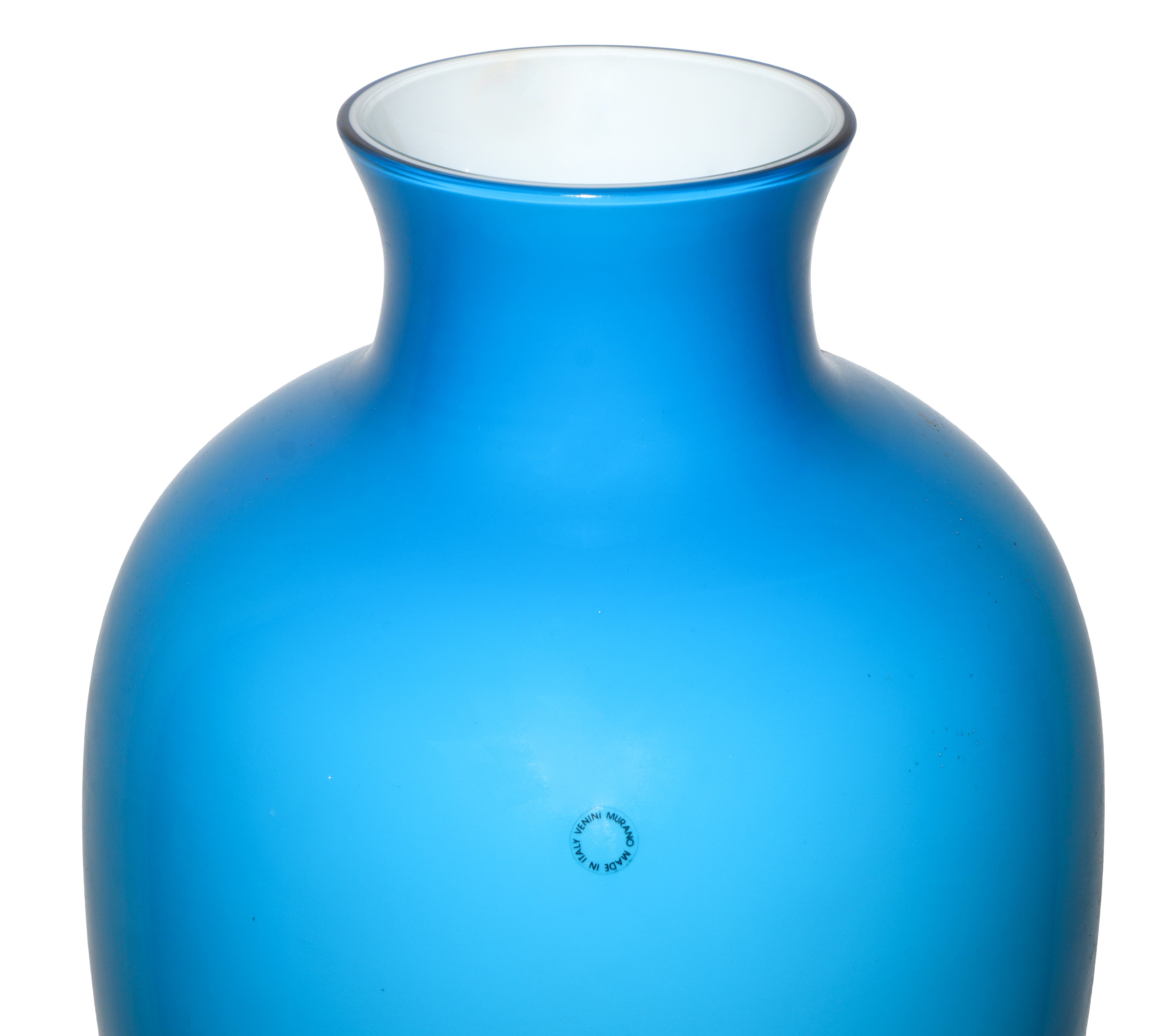 Vaso Venini Labuan color acquamarina