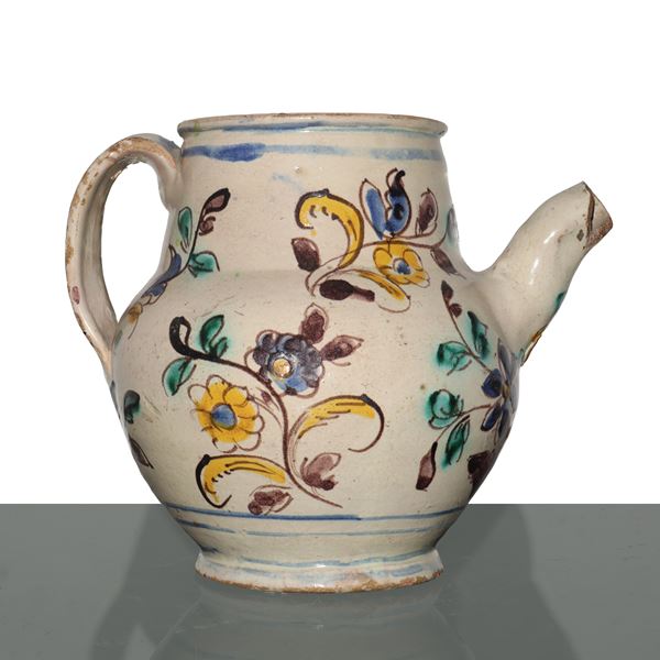 Antonio  Lo Nobile - Versatoio a motivi floreali in maiolica di Caltagirone