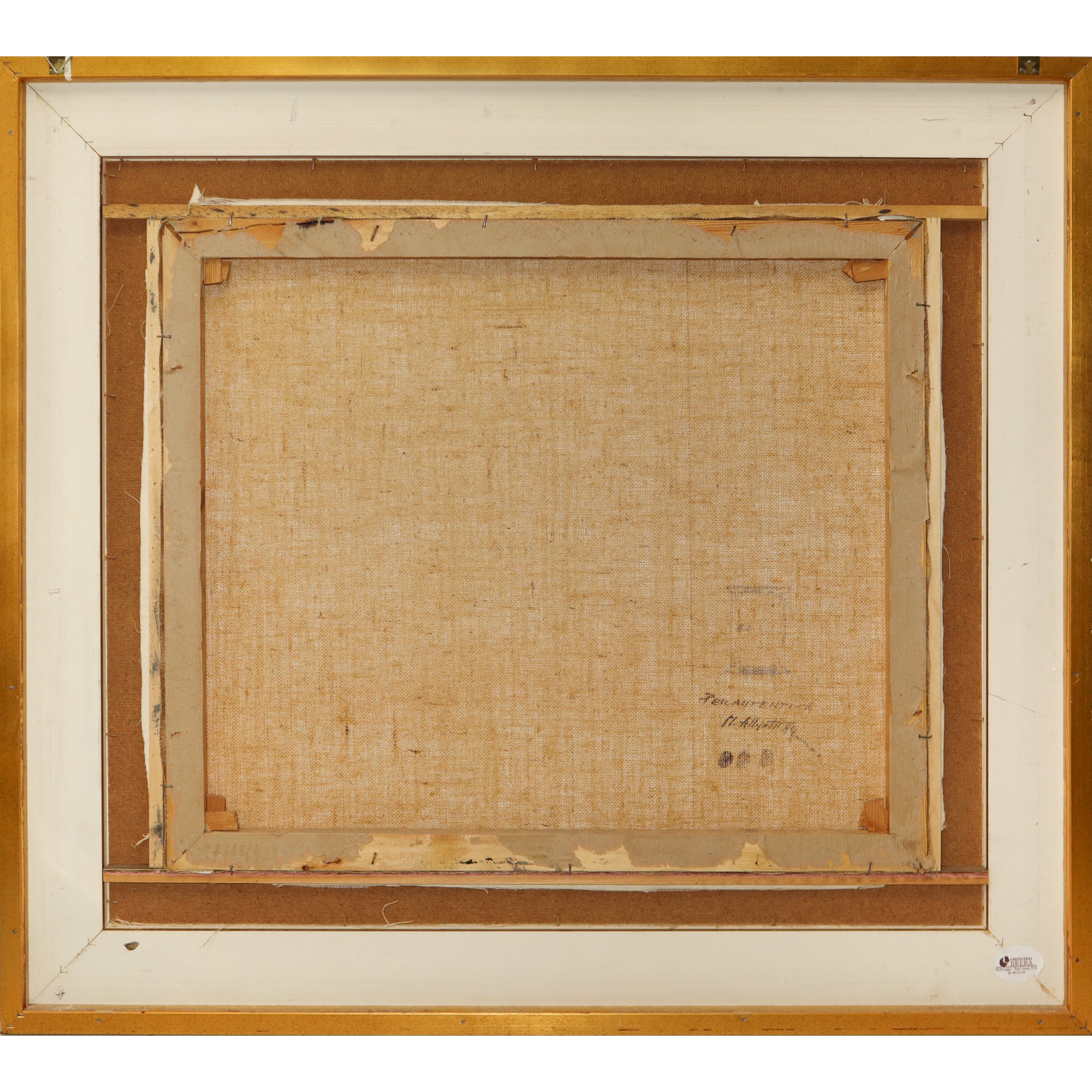 Dipinto con barche e pescatori