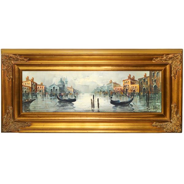 Venice's Grand Canal with gondolas