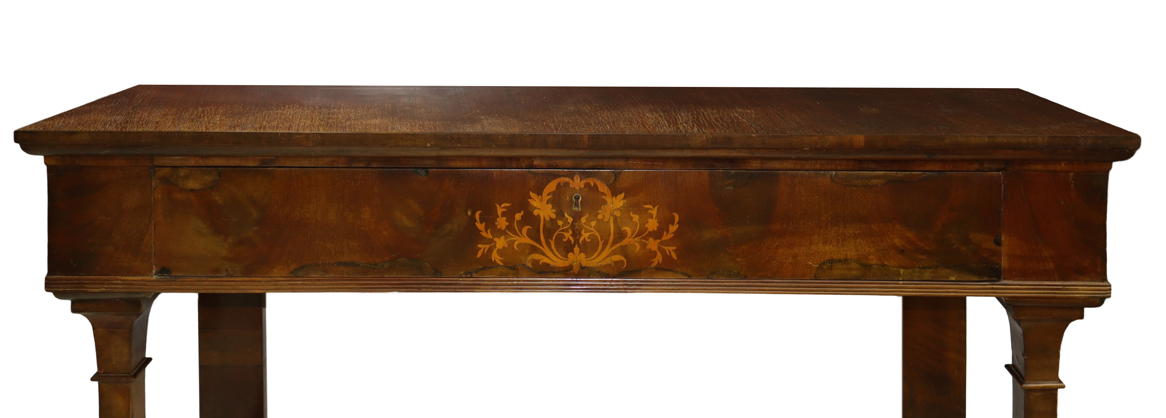 Console Carlo X intarsiata in legni chiari