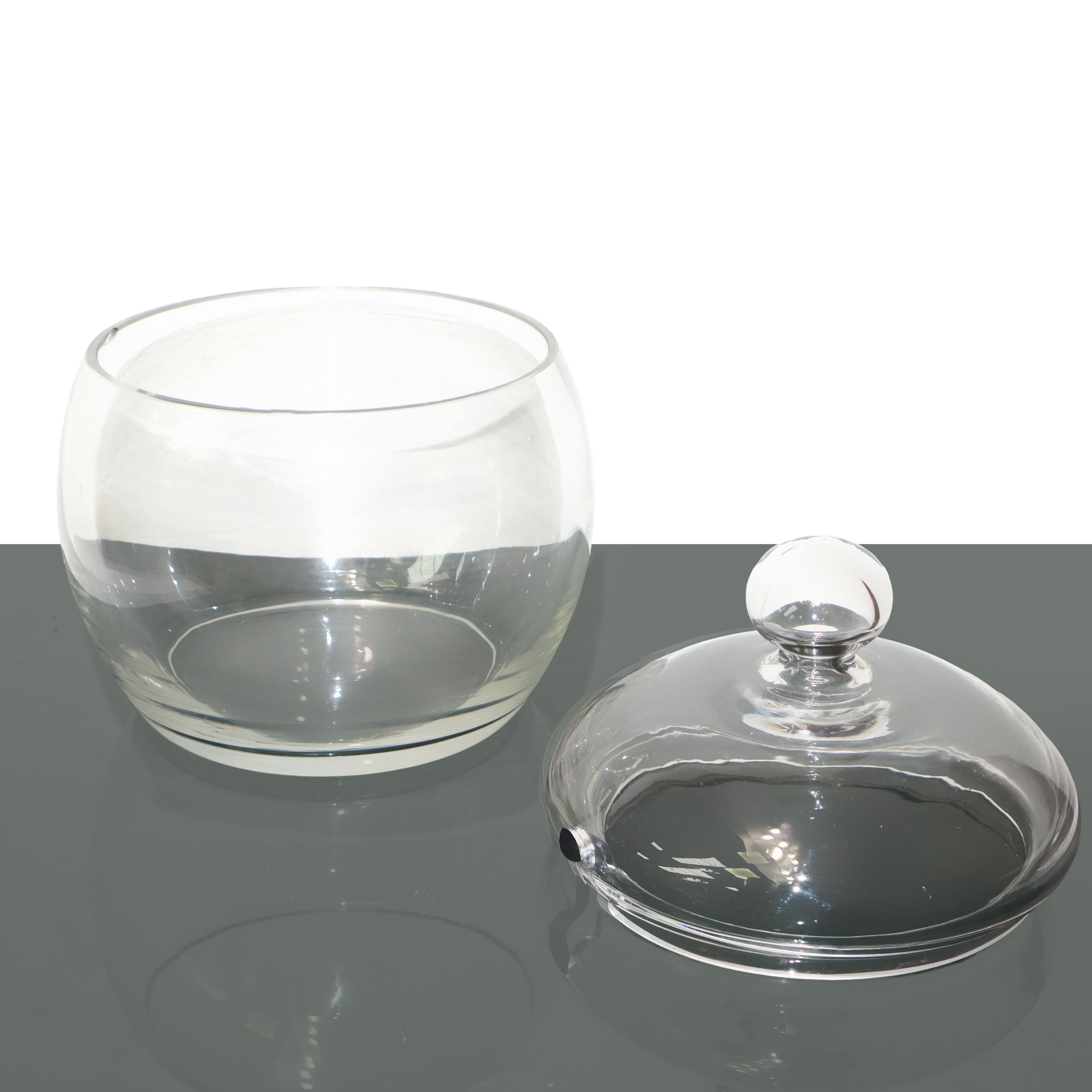 Vaso da punch in vetro, altezza 31 cm, diametro 25 cm
