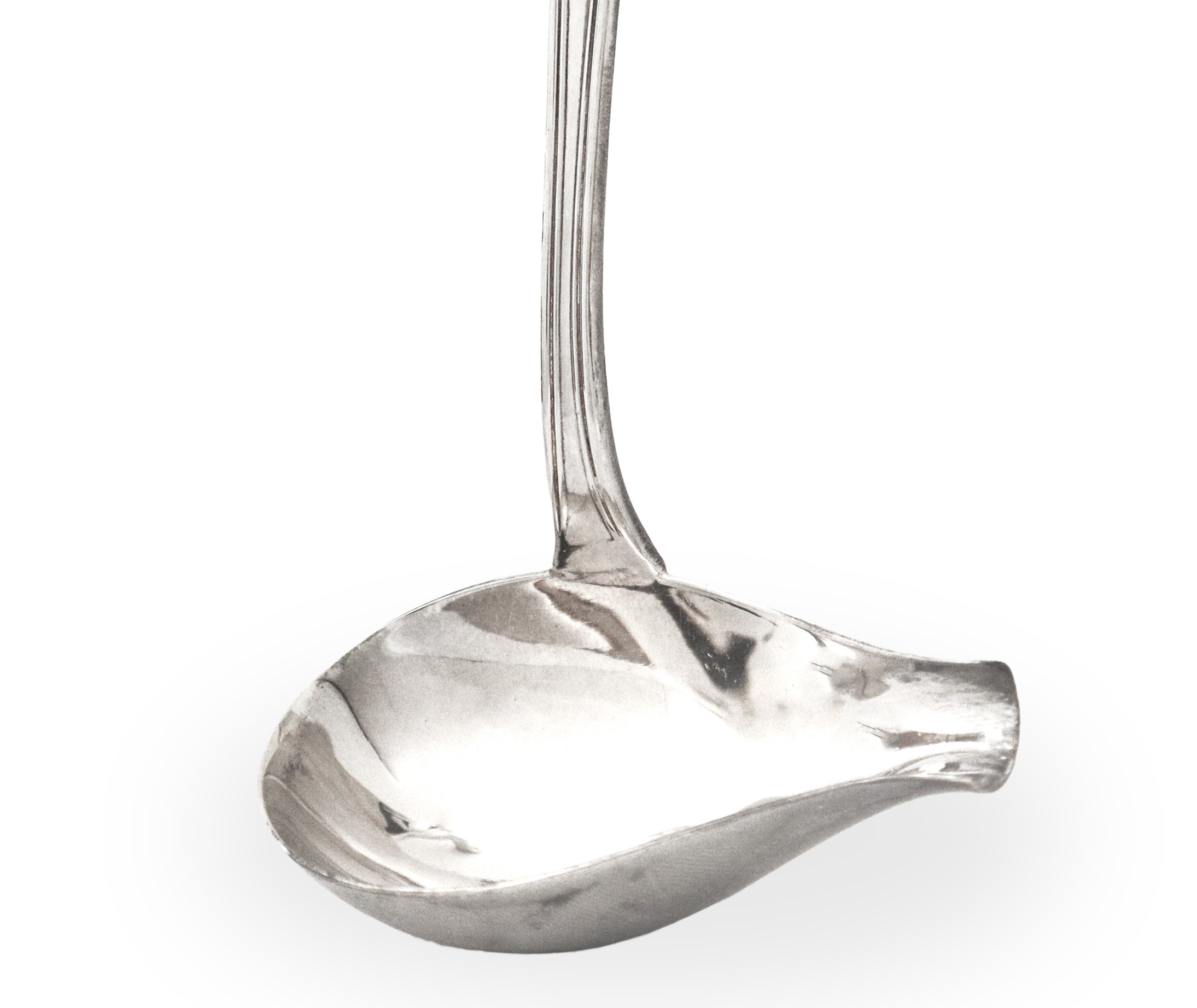 Piccolo cucchiaio da salsiera in argento 800