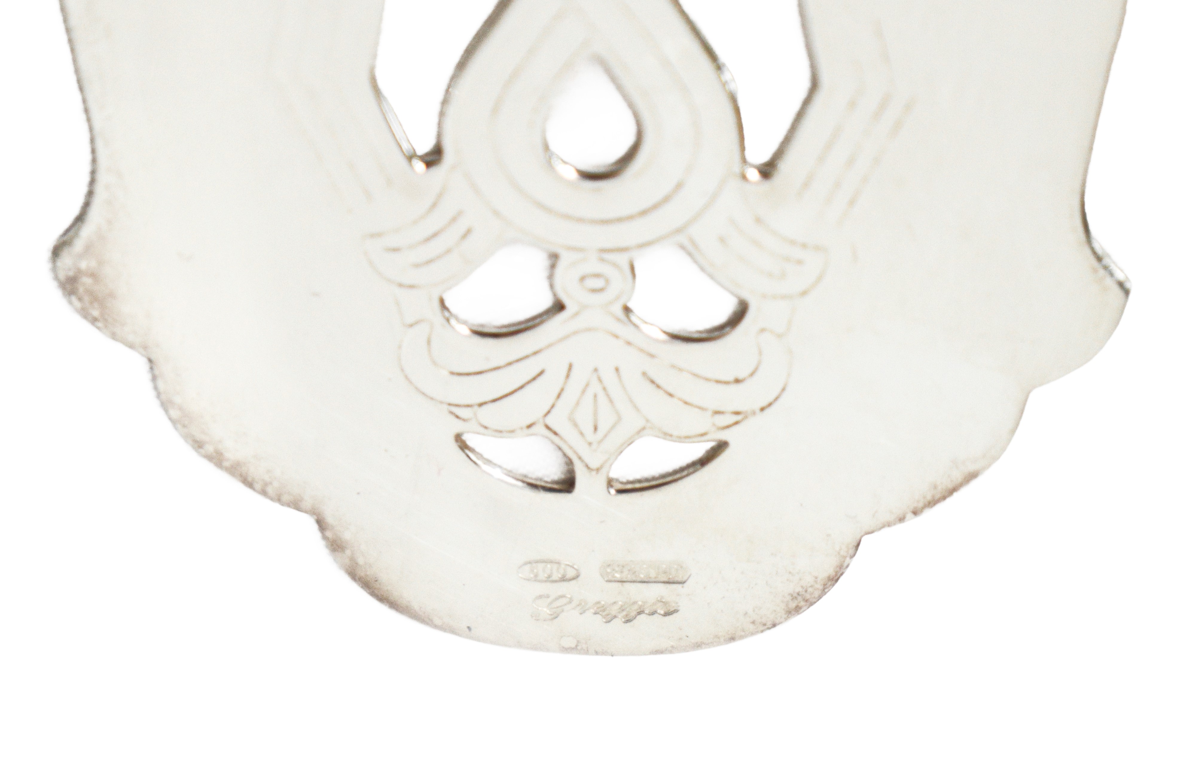 Spatolina da portata per pesce in argento 800