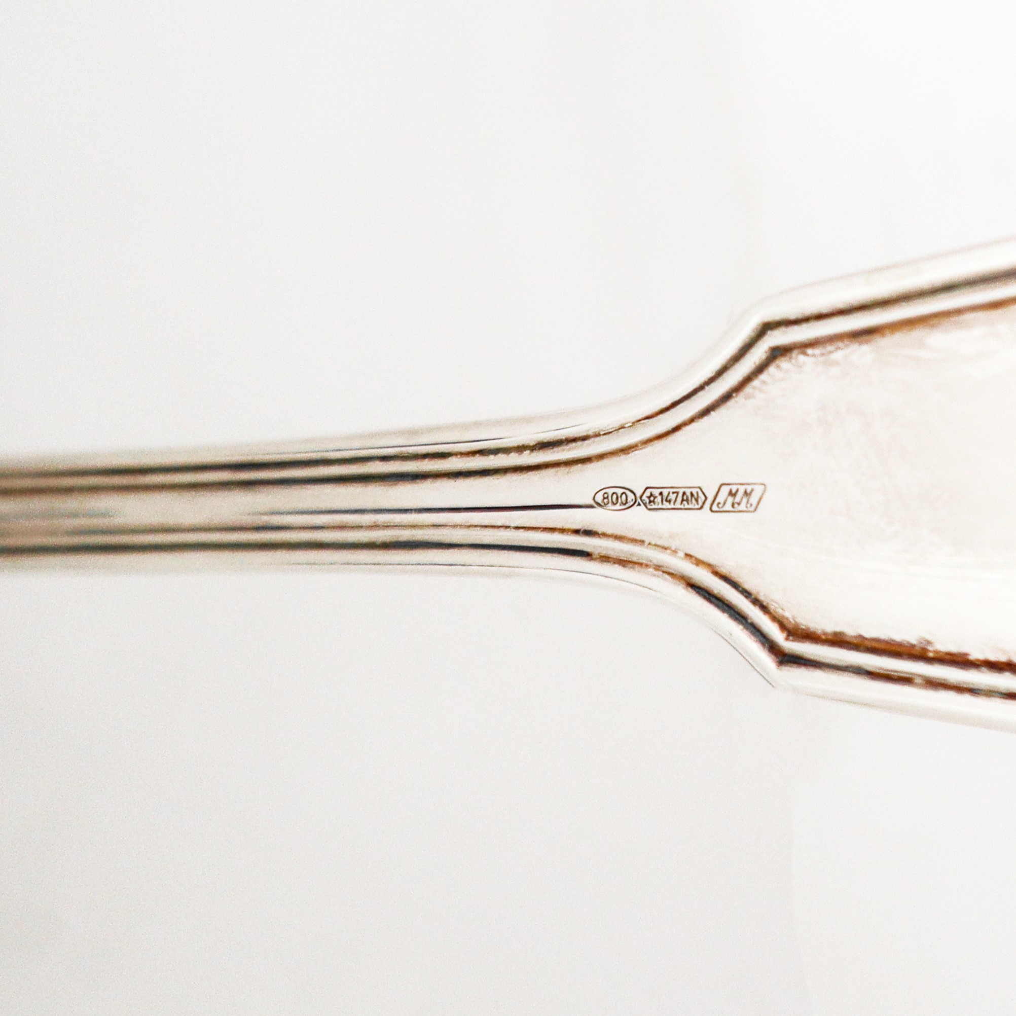 Coppia di mestoli in argento 800