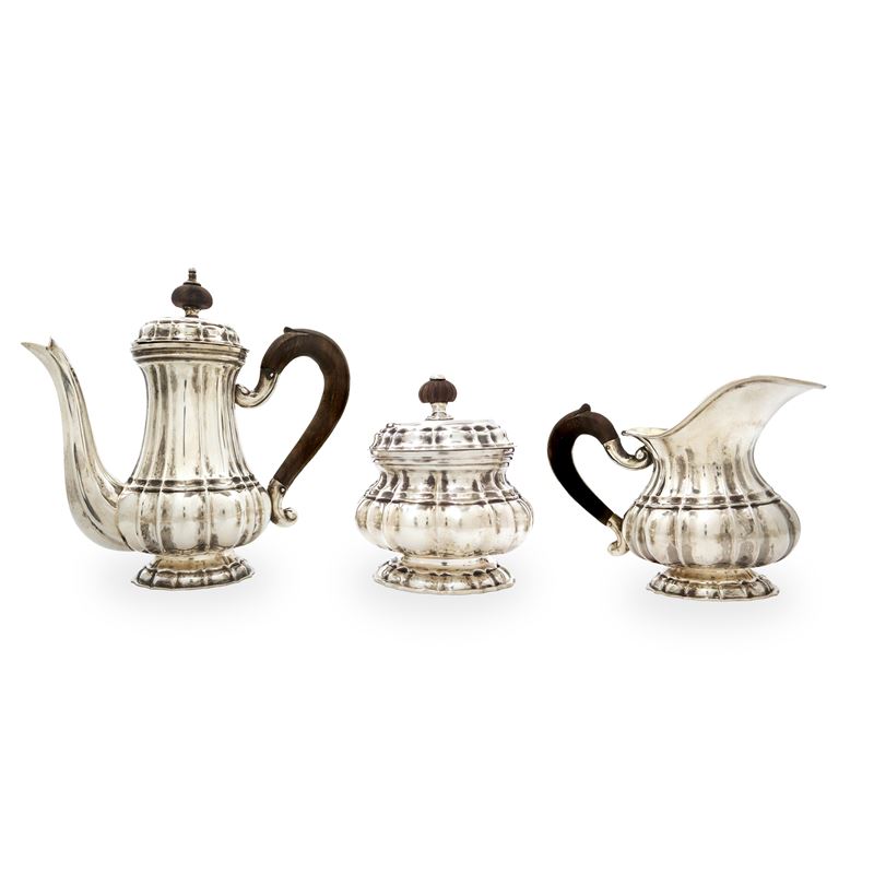 Servizio da caffè in argento 800