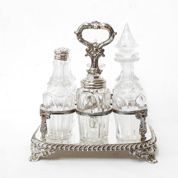 Menage in sheffield con 6 ampolle in cristallo