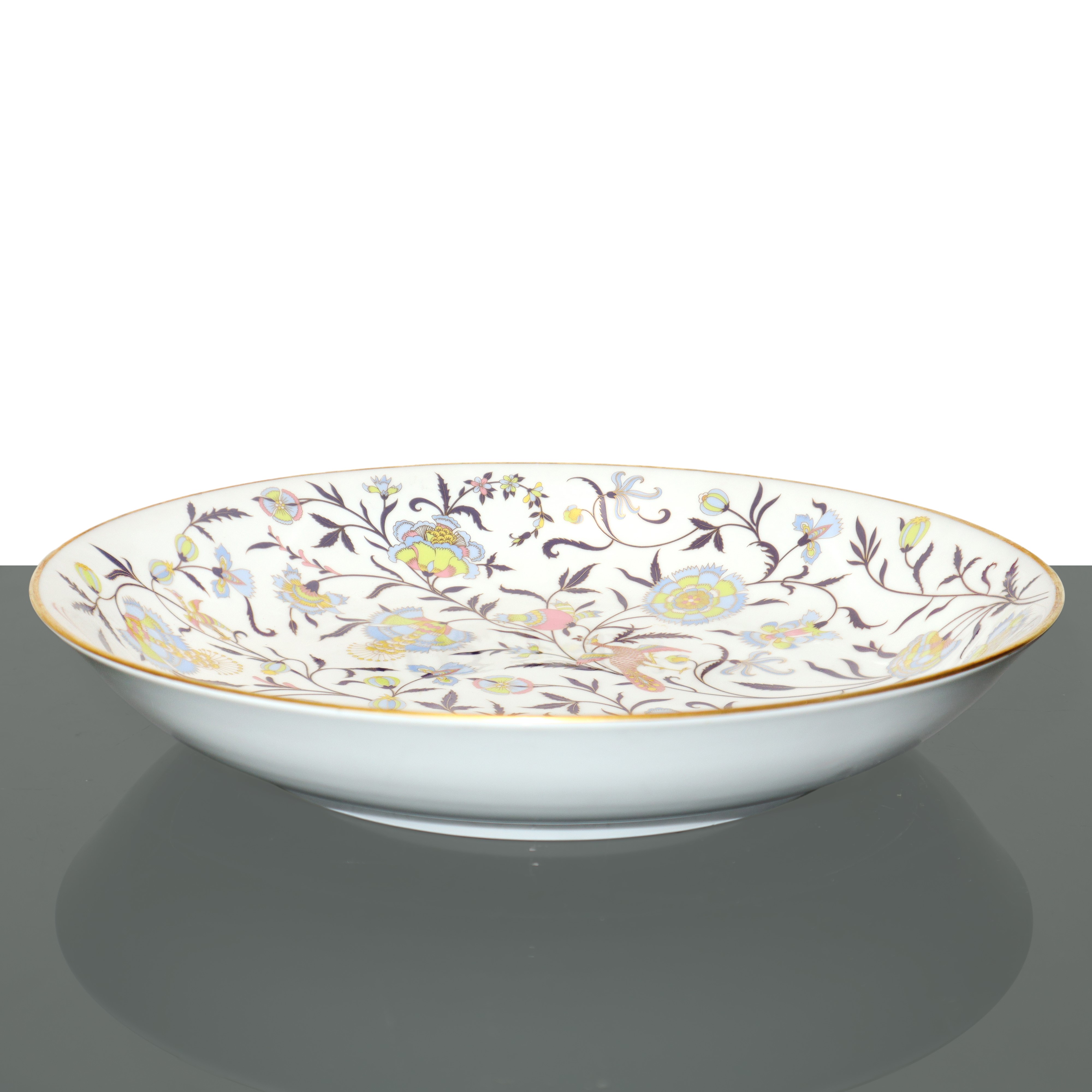 Rosenthal Home Design - Grande piatto decorativo centrotavola in porcellana policroma con uccelli...