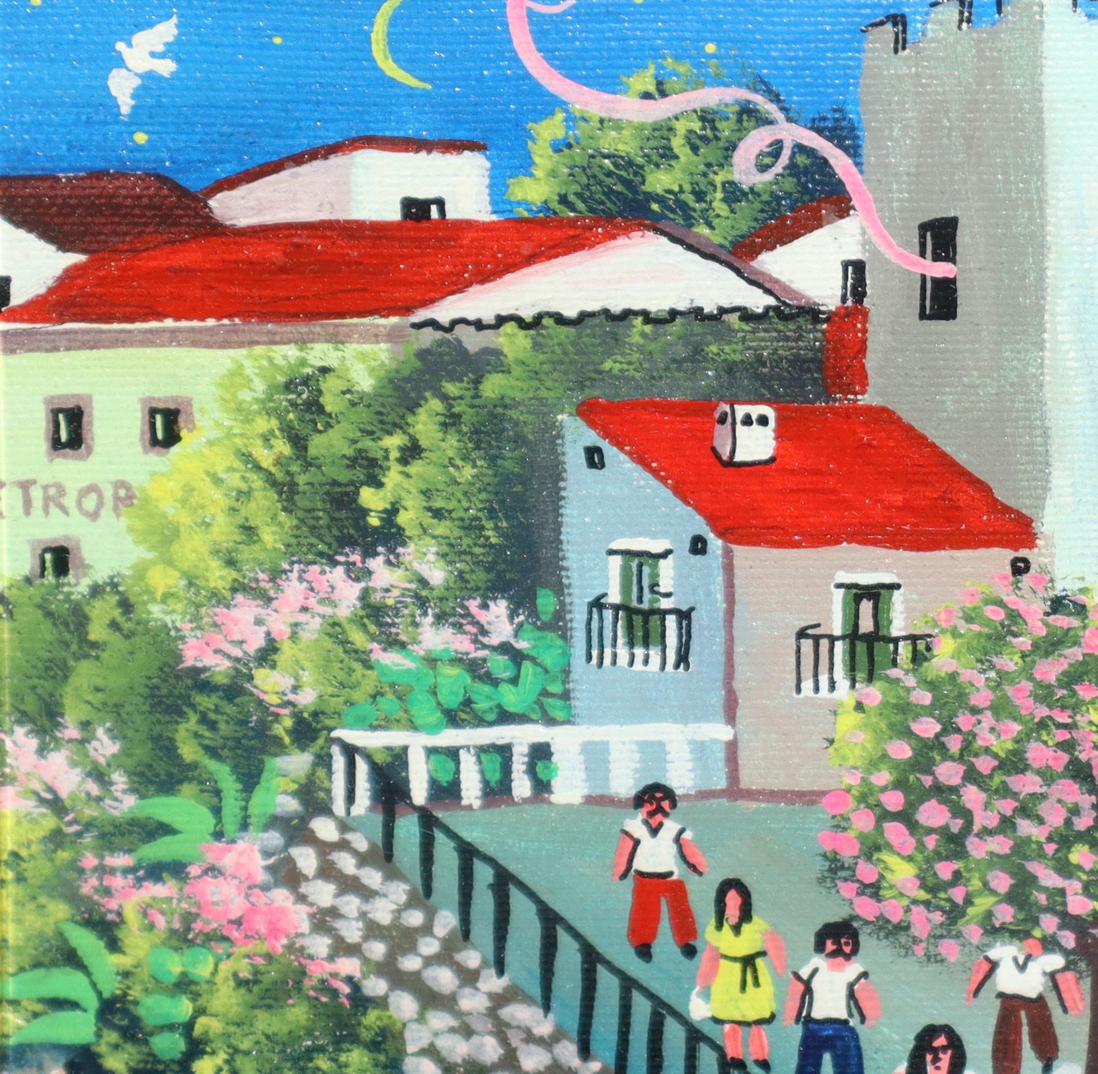 Elio Gervasi - Taormina, acrilico su tela, 1982